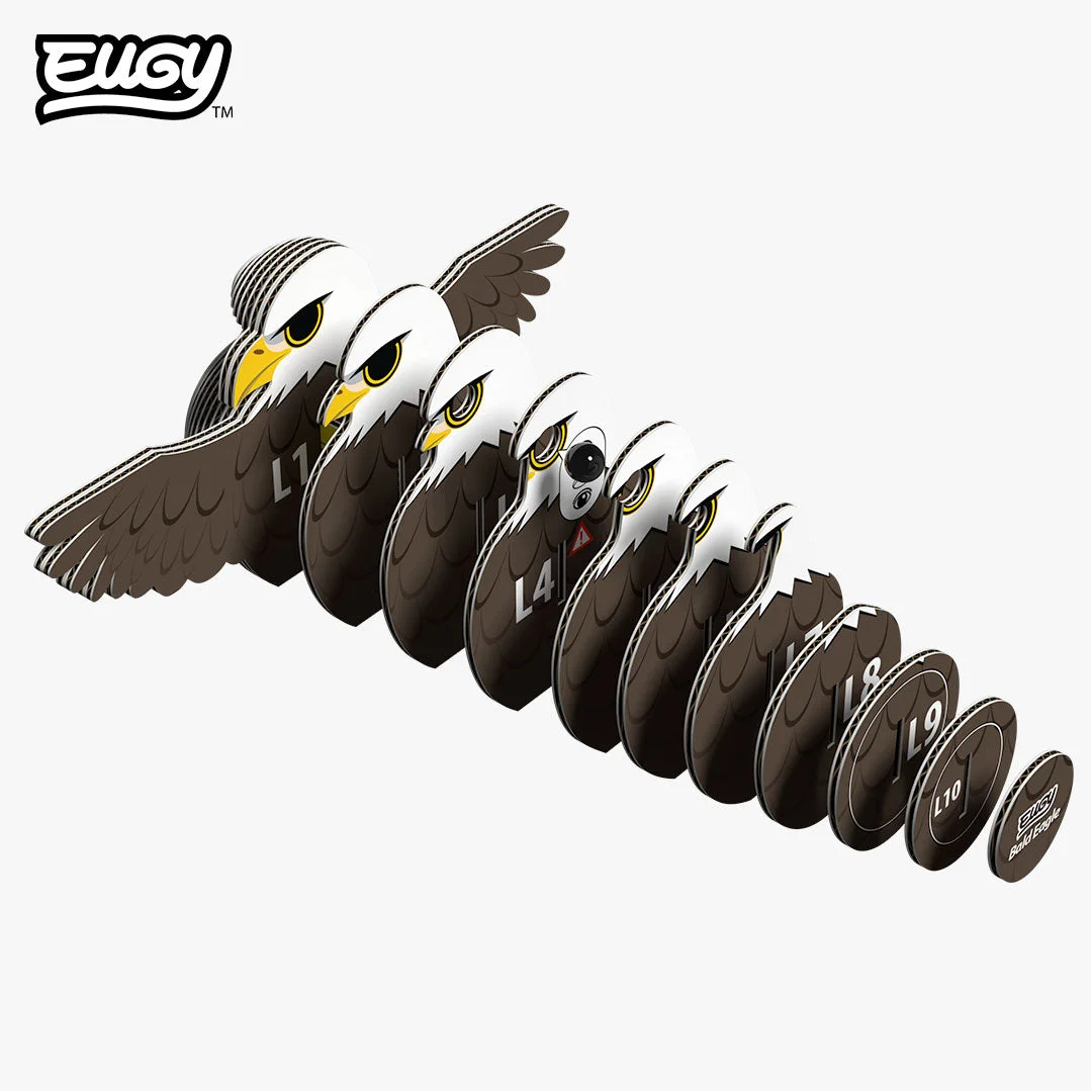 022 Bald Eagle 3D Paper Craft Kit — manufacturer reference view 6