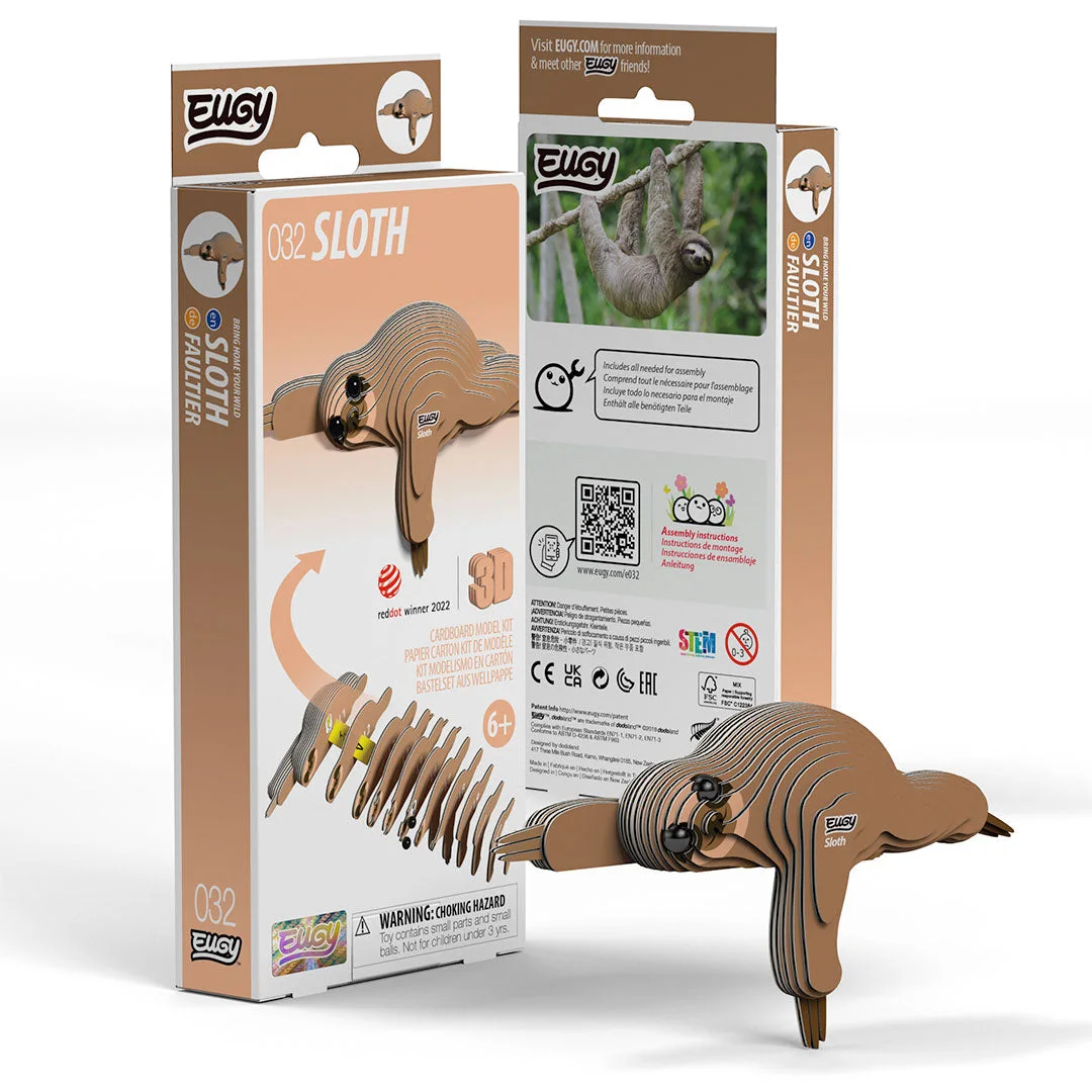 032 Sloth 3D Paper Craft Kit — manufacturer reference view 6