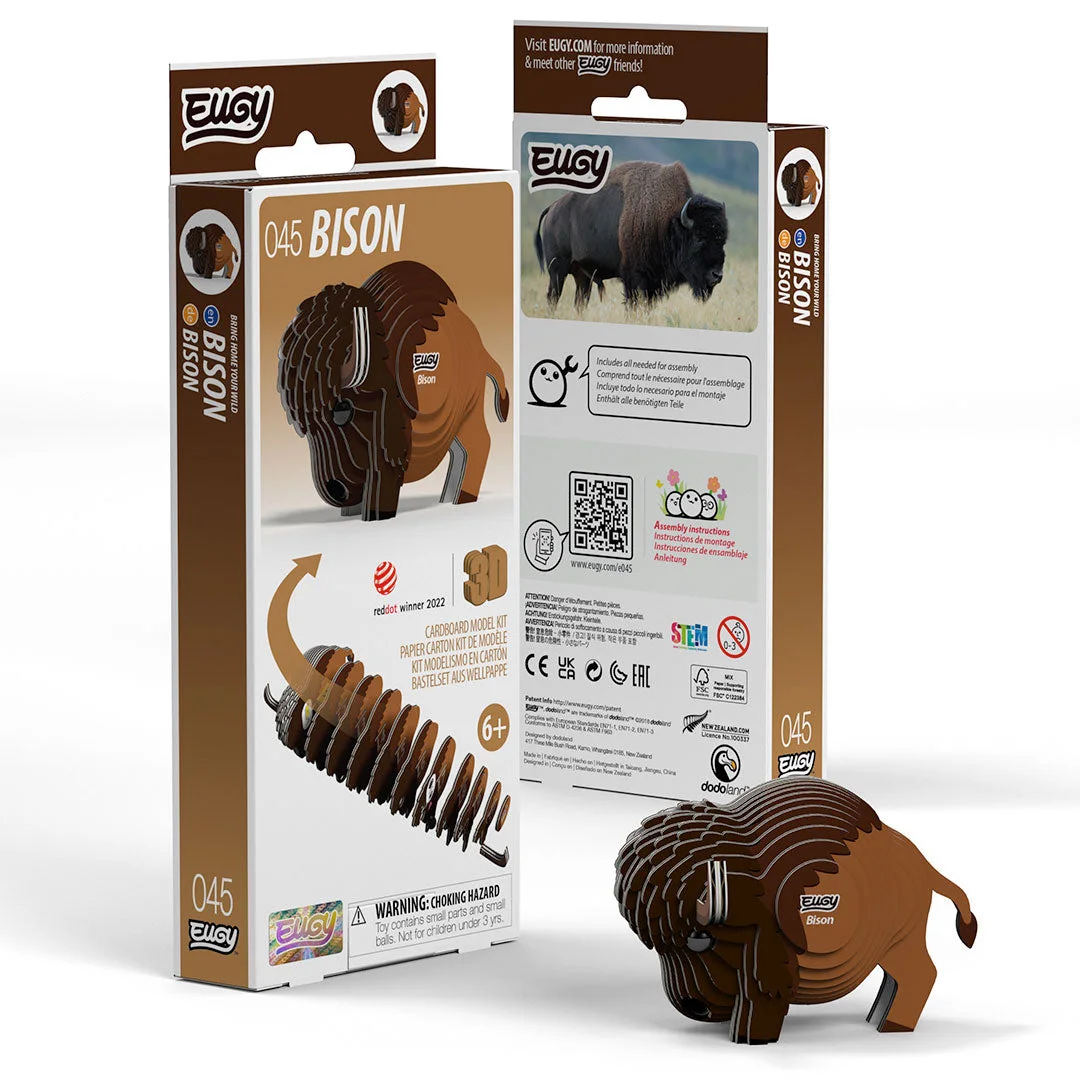 Bison 045 Paper Craft Kit — manufacturer reference view 6 — assembled reference model; supplied as a kit