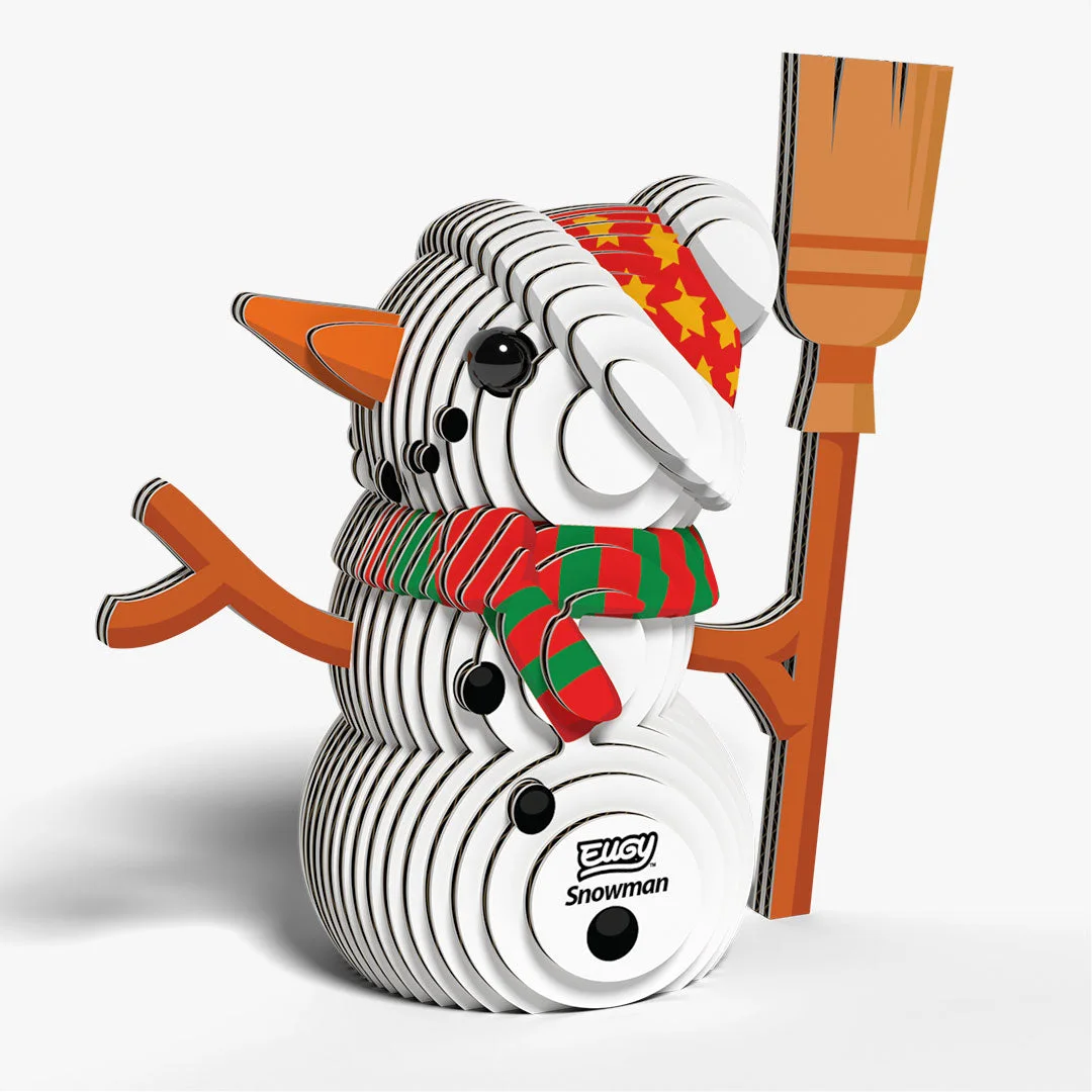Snowman 056 32 Piece Paper Craft Kit — manufacturer reference view 2 — assembled reference model; supplied as a kit