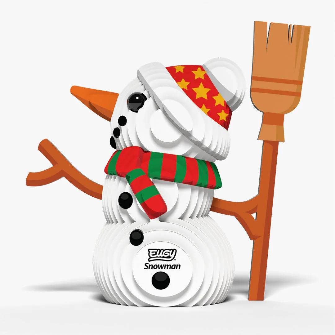 Snowman 056 32 Piece Paper Craft Kit — manufacturer reference view 3 — assembled reference model; supplied as a kit