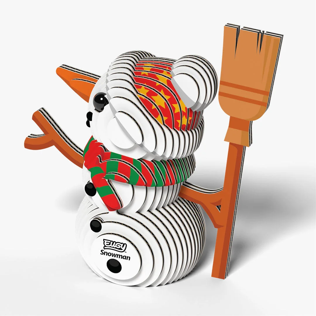 Snowman 056 32 Piece Paper Craft Kit — manufacturer reference view 4 — assembled reference model; supplied as a kit
