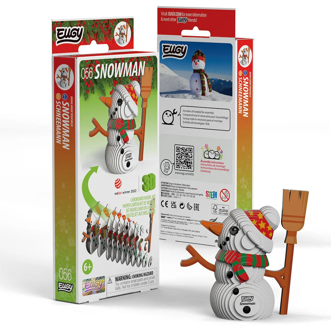 Snowman 056 32 Piece Paper Craft Kit — manufacturer reference view 6 — assembled reference model; supplied as a kit