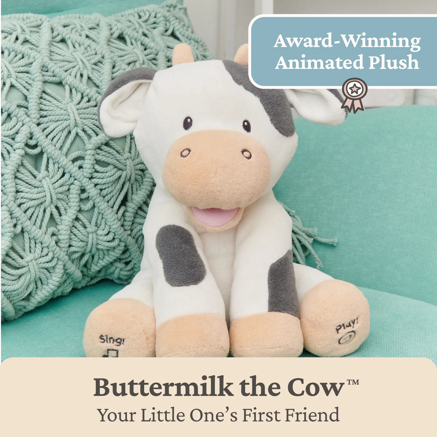 Animated Buttermilk Cow 12-Inch 6066847 — manufacturer reference view 8