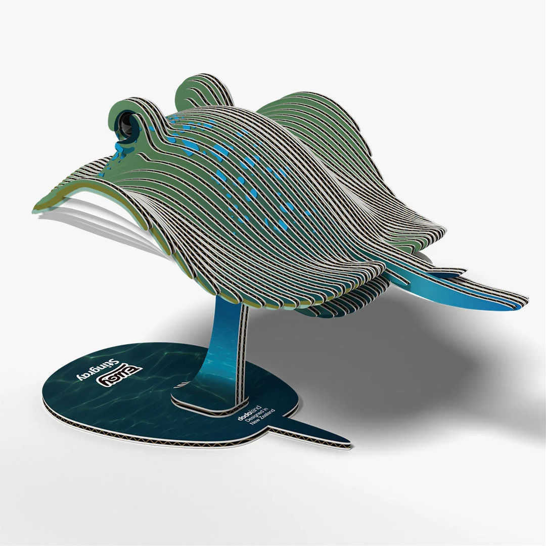 Stingray 102 Layered Paper 3D Puzzle Kit — manufacturer reference view 4 — assembled or exploded reference of an unassembled paper kit