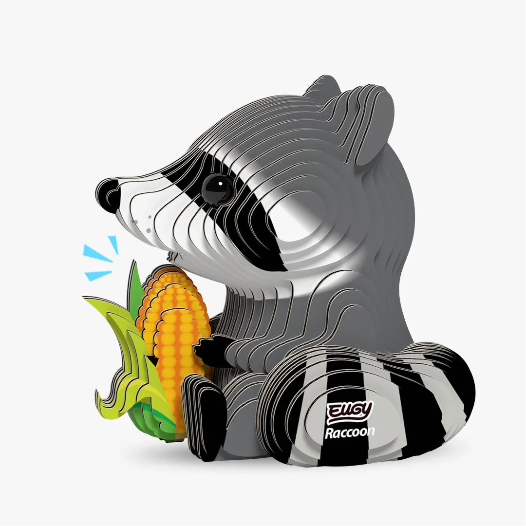 Raccoon 103 Layered Paper 3D Puzzle Kit — manufacturer reference view 1 — assembled or exploded reference of an unassembled paper kit