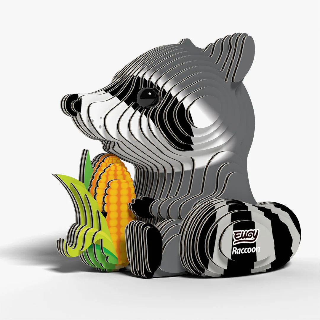 Raccoon 103 Layered Paper 3D Puzzle Kit — manufacturer reference view 2 — assembled or exploded reference of an unassembled paper kit