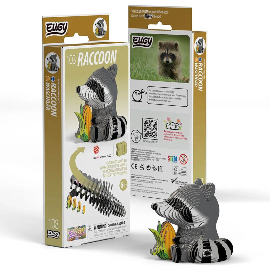 Raccoon 103 Layered Paper 3D Puzzle Kit — manufacturer reference view 6 — assembled or exploded reference of an unassembled paper kit