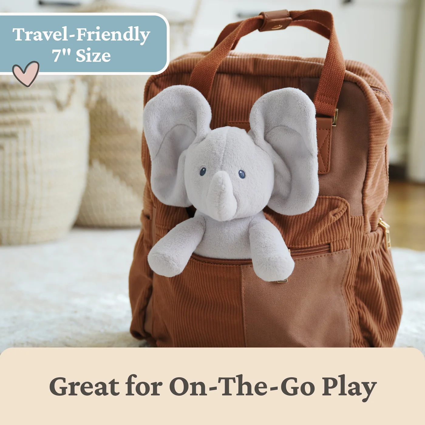 Peek-a-Boo Flappy Elephant 7-Inch 6071301 — manufacturer reference view 3