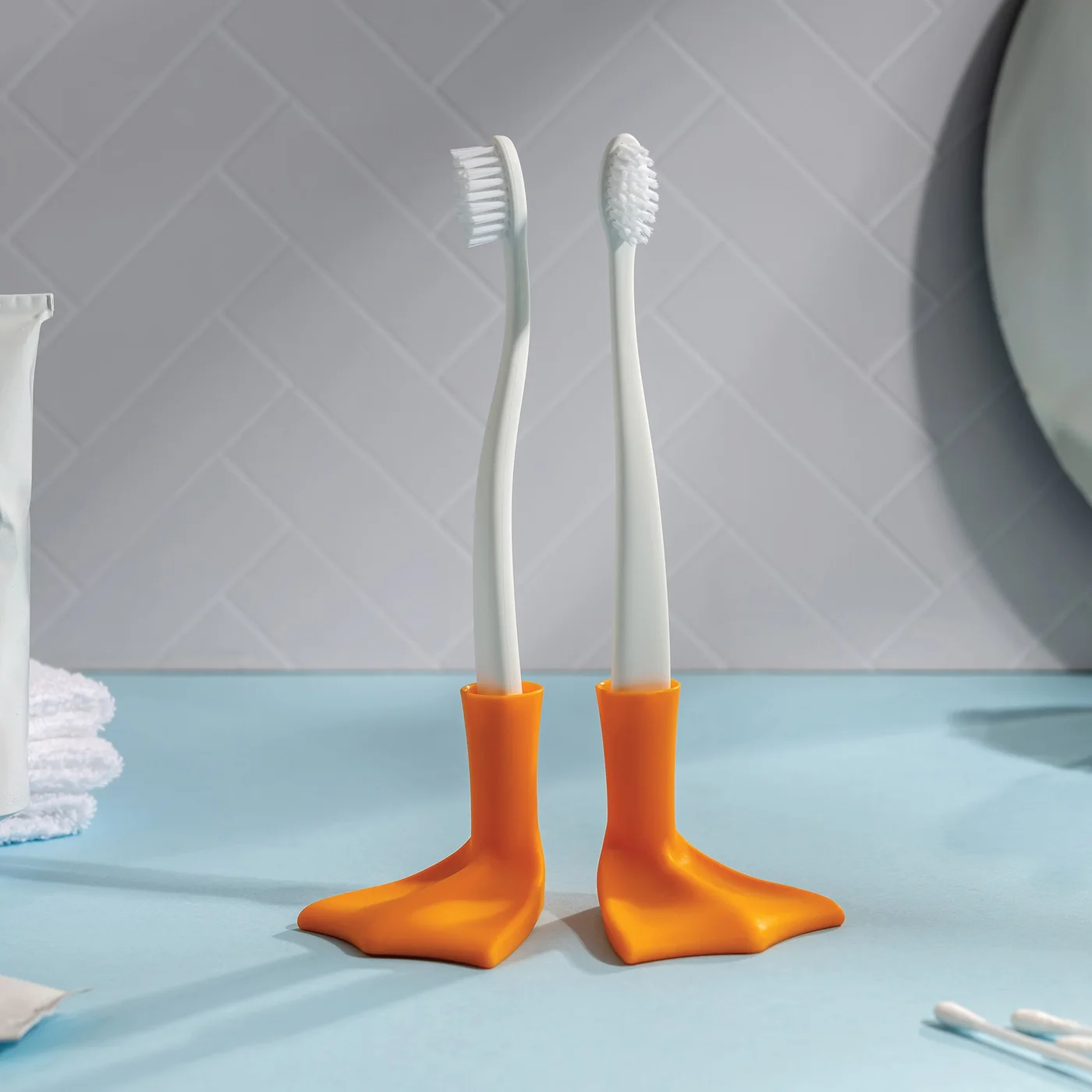 Duck-Clean Two-Pack Duck Feet Toothbrush Holders OT2612 — manufacturer reference view 2