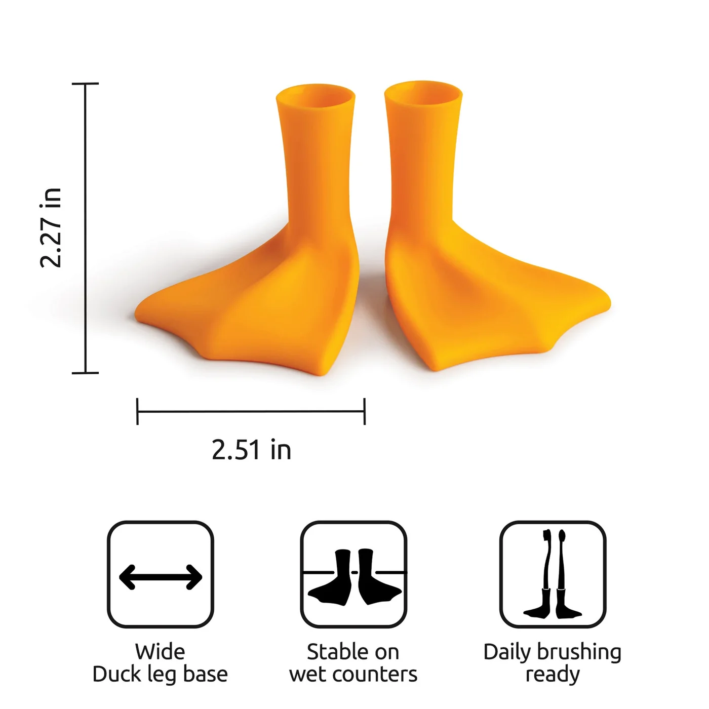 Duck-Clean Two-Pack Duck Feet Toothbrush Holders OT2612 — manufacturer reference view 6