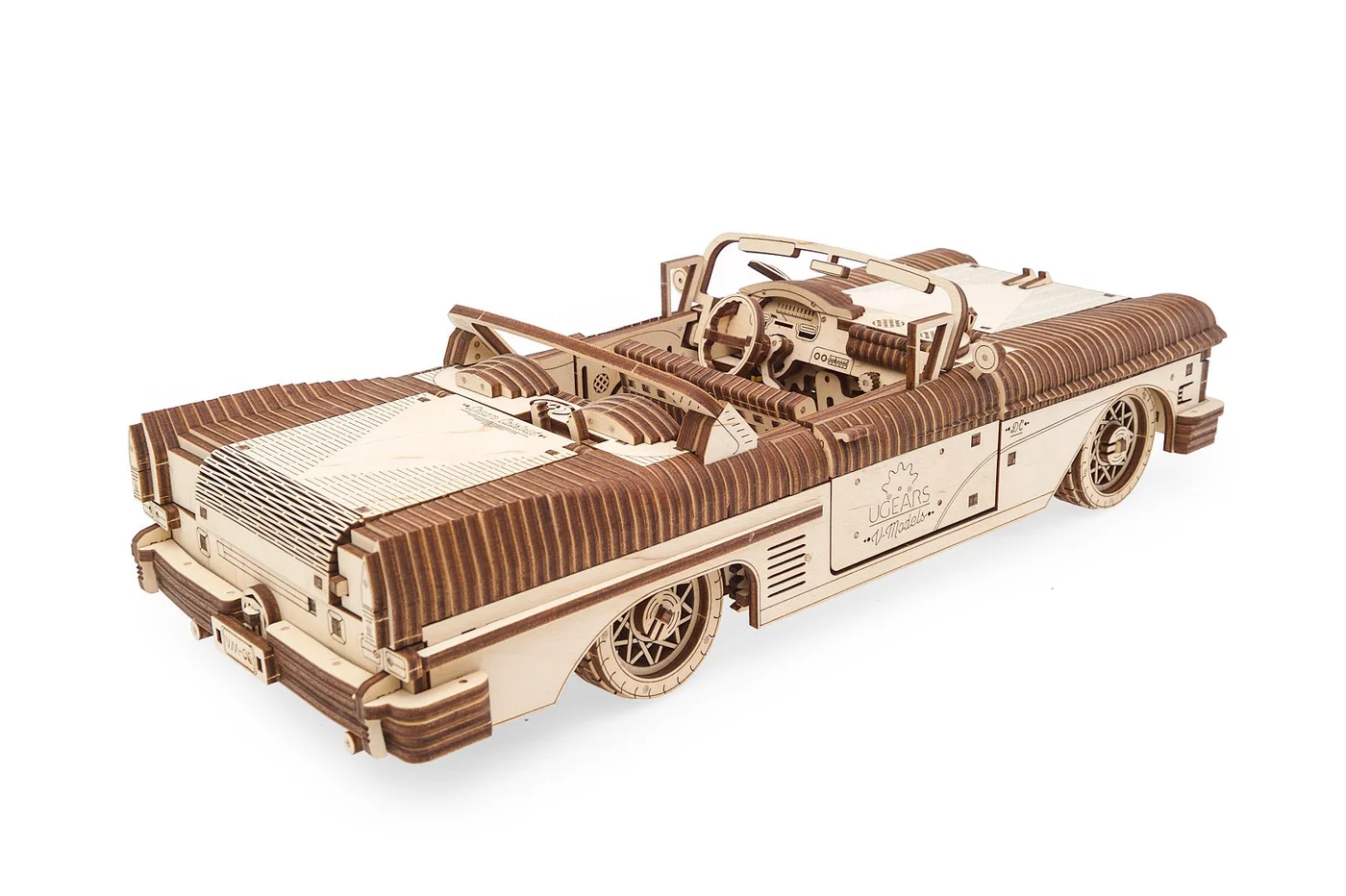 Manufacturer rear angle of wooden convertible