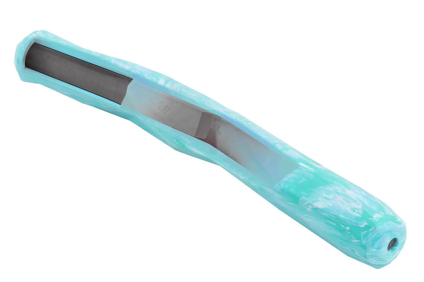 Gnawt-a-Stick Glacial Blue — manufacturer underside and foam-core view