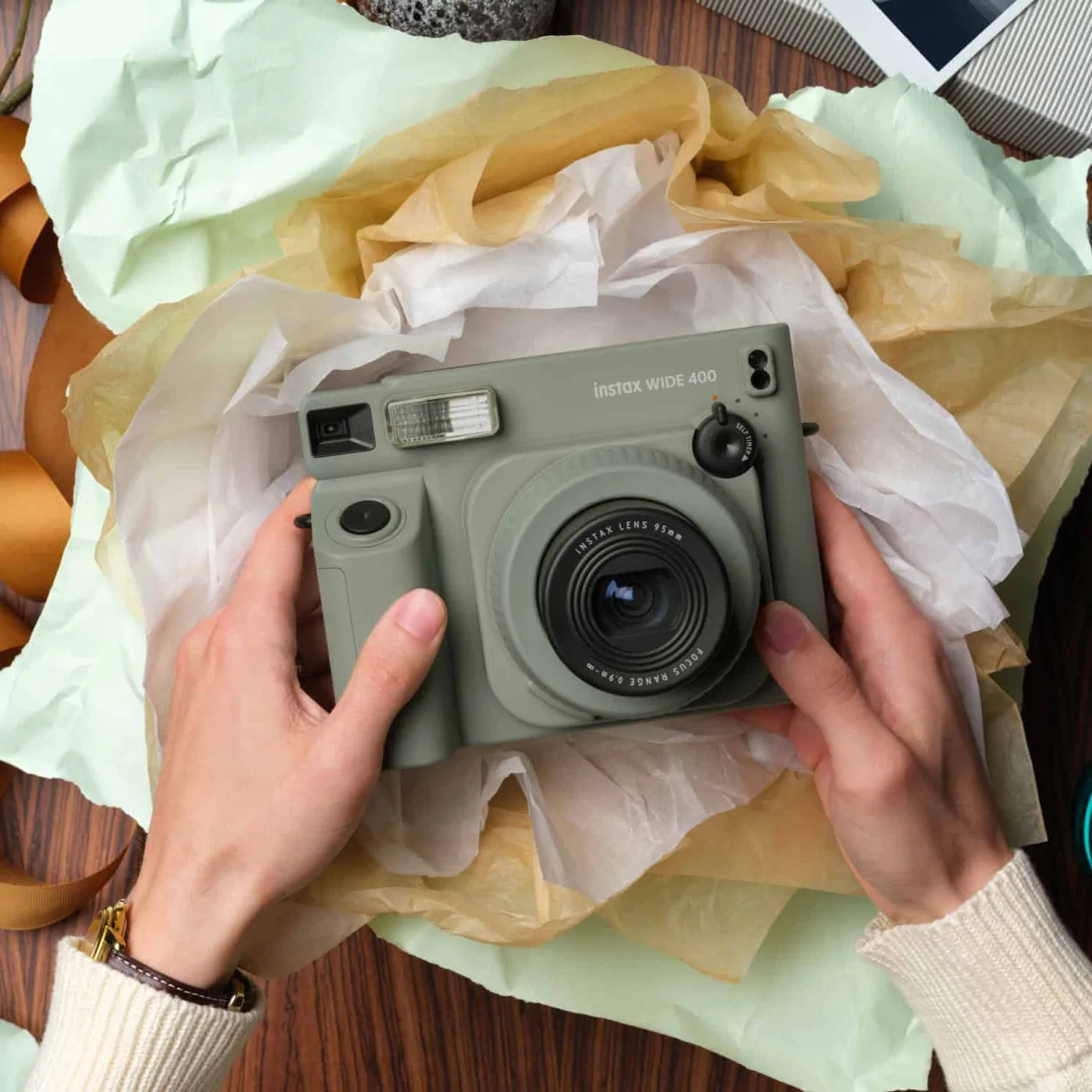 INSTAX WIDE 400 Instant Camera Sage Green — manufacturer gallery view 12