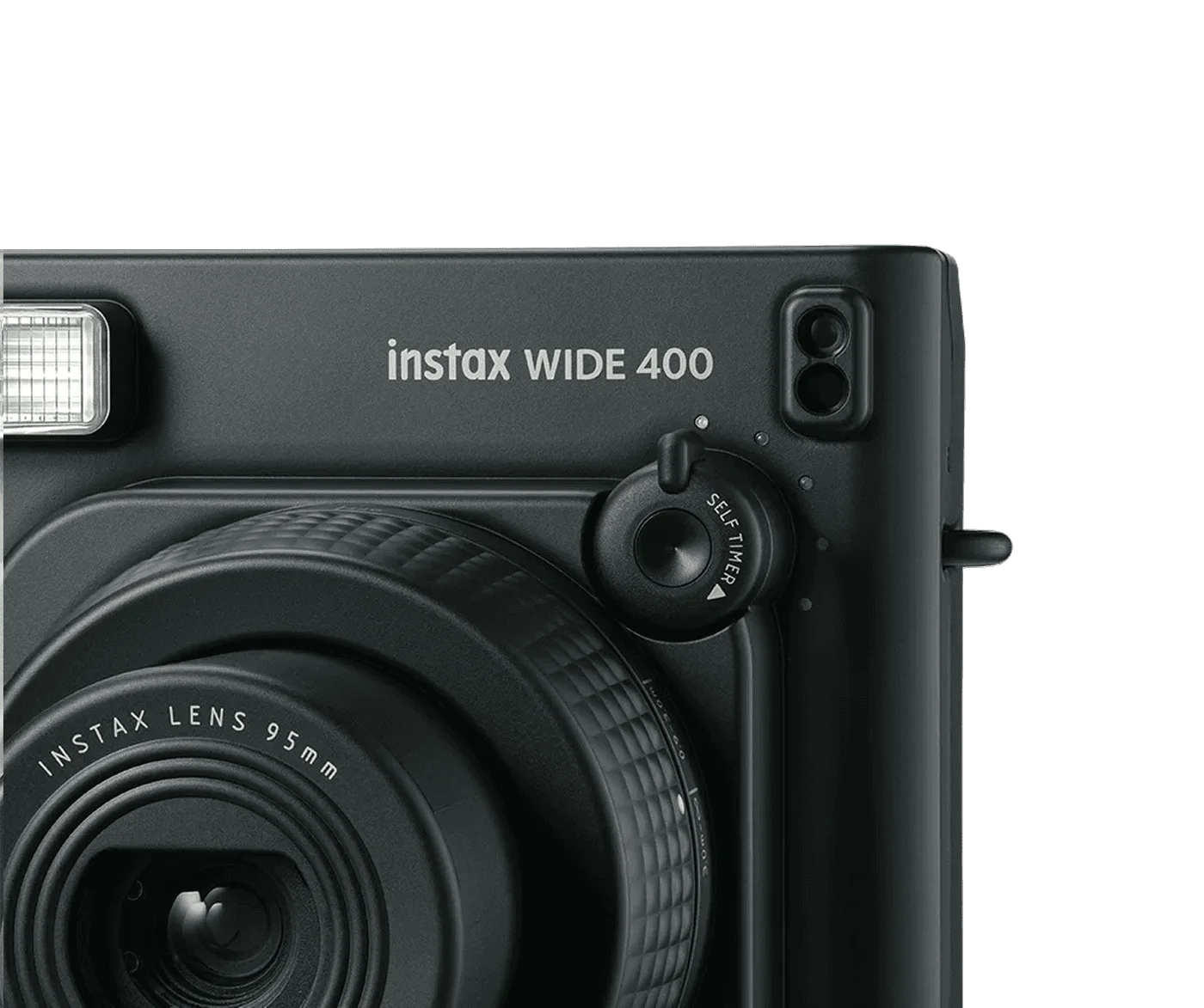 INSTAX WIDE 400 Instant Camera Sage Green — manufacturer gallery view 14 — alternate colour shown to illustrate shared controls and use; the selected listing is Sage Green.