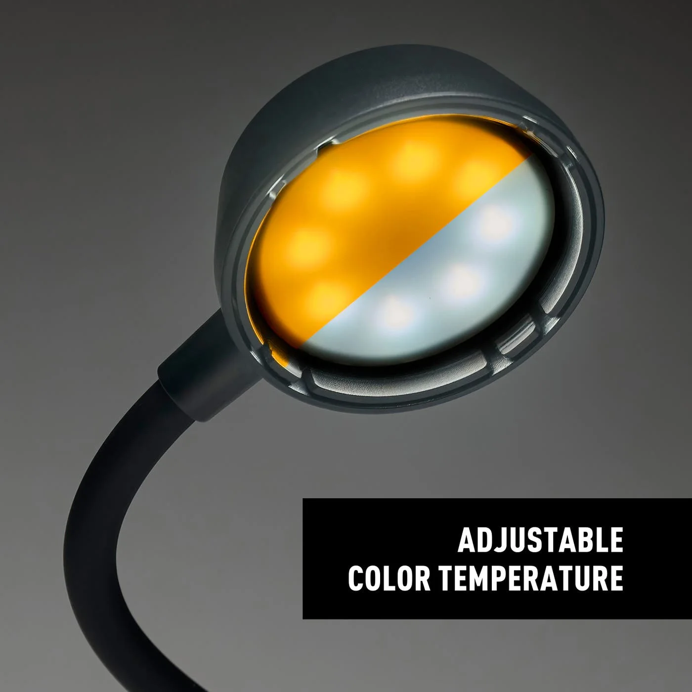 Radiant Flex Rechargeable Lamp showing adjustable color temperature light