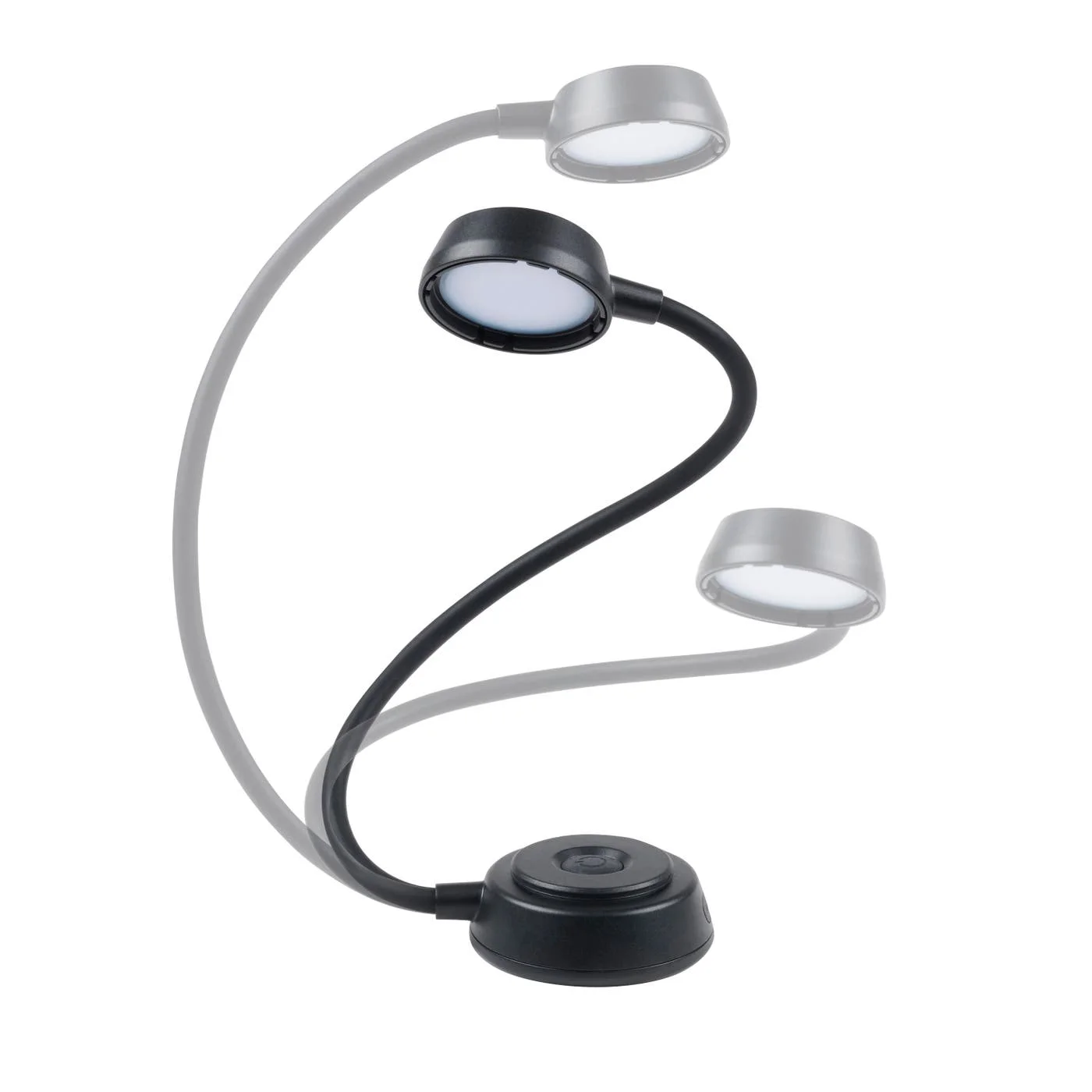 Radiant Flex Rechargeable Lamp showing flex options