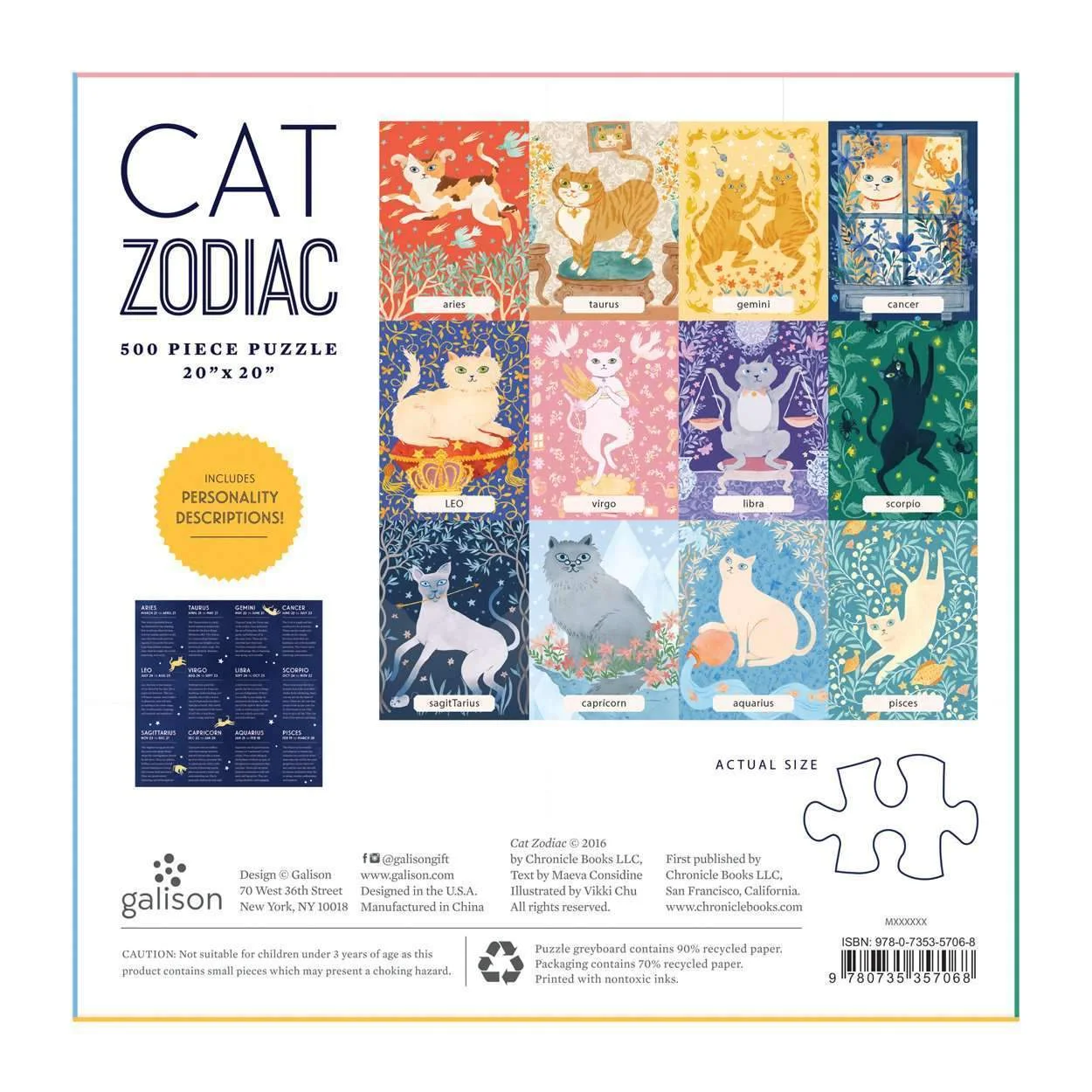 Rear packaging and finished-size information