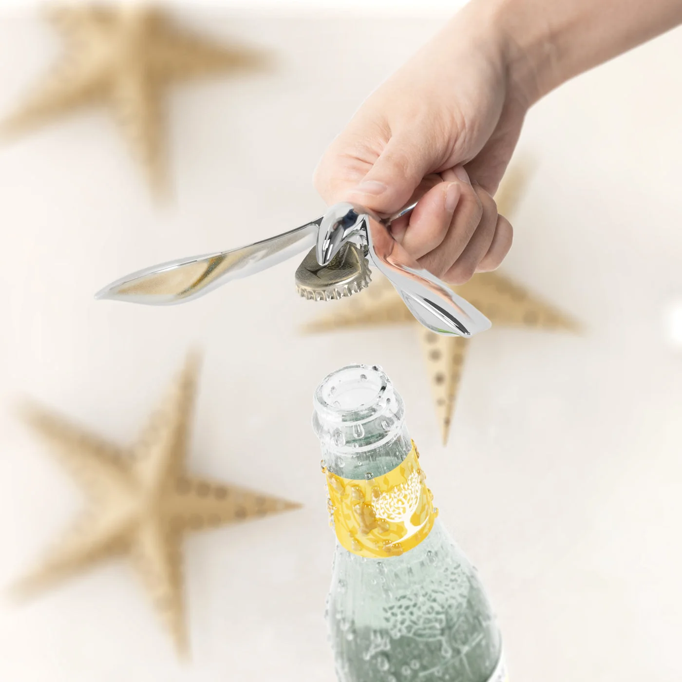 bottle opening demonstration — manufacturer reference