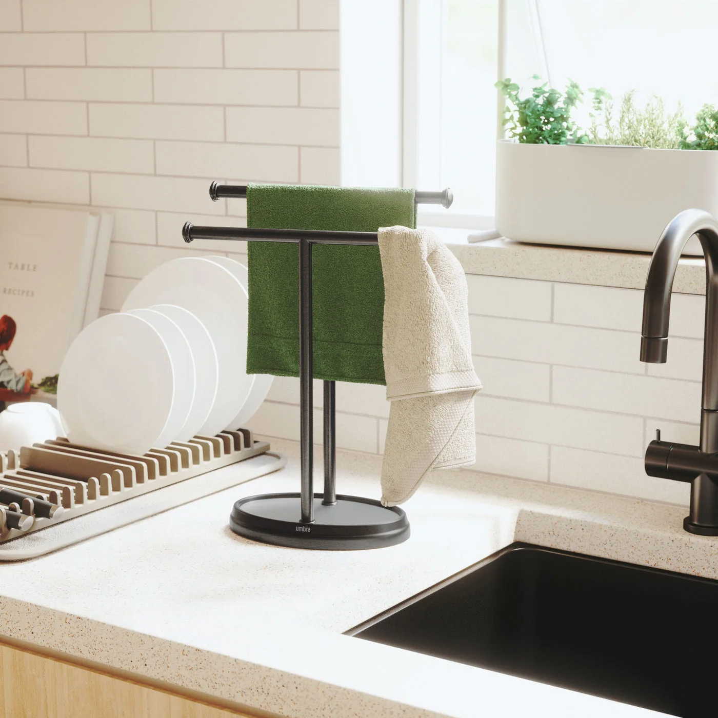 kitchen scene with example cloths — manufacturer reference