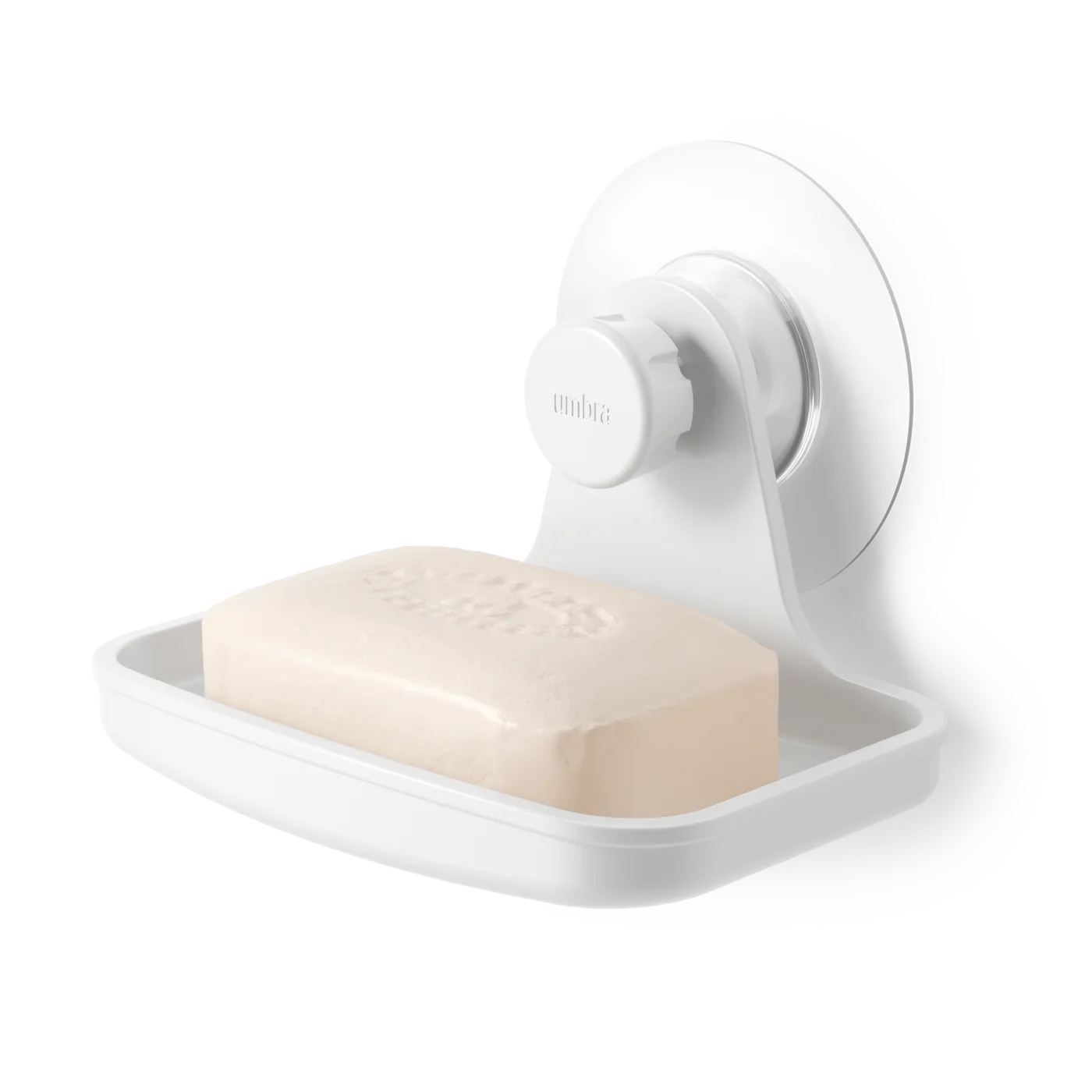 white holder with example soap — manufacturer reference