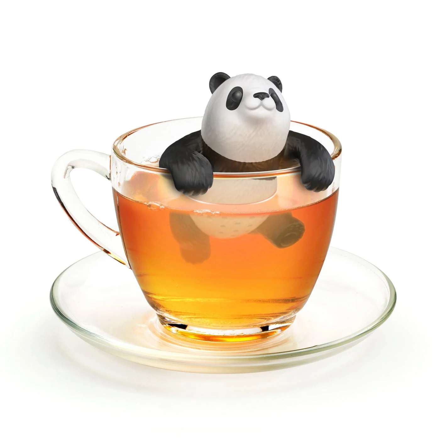 Maker glass-cup steeping scene; cup and tea not included