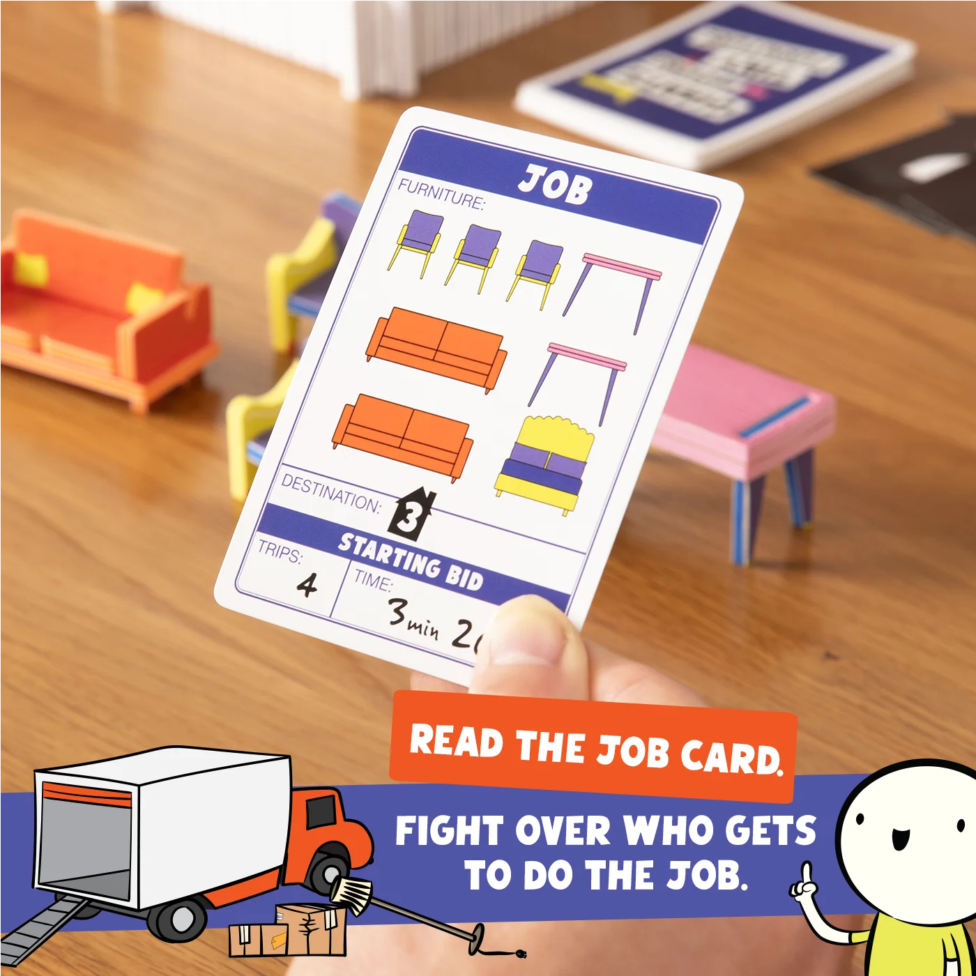 Job card and miniature pieces