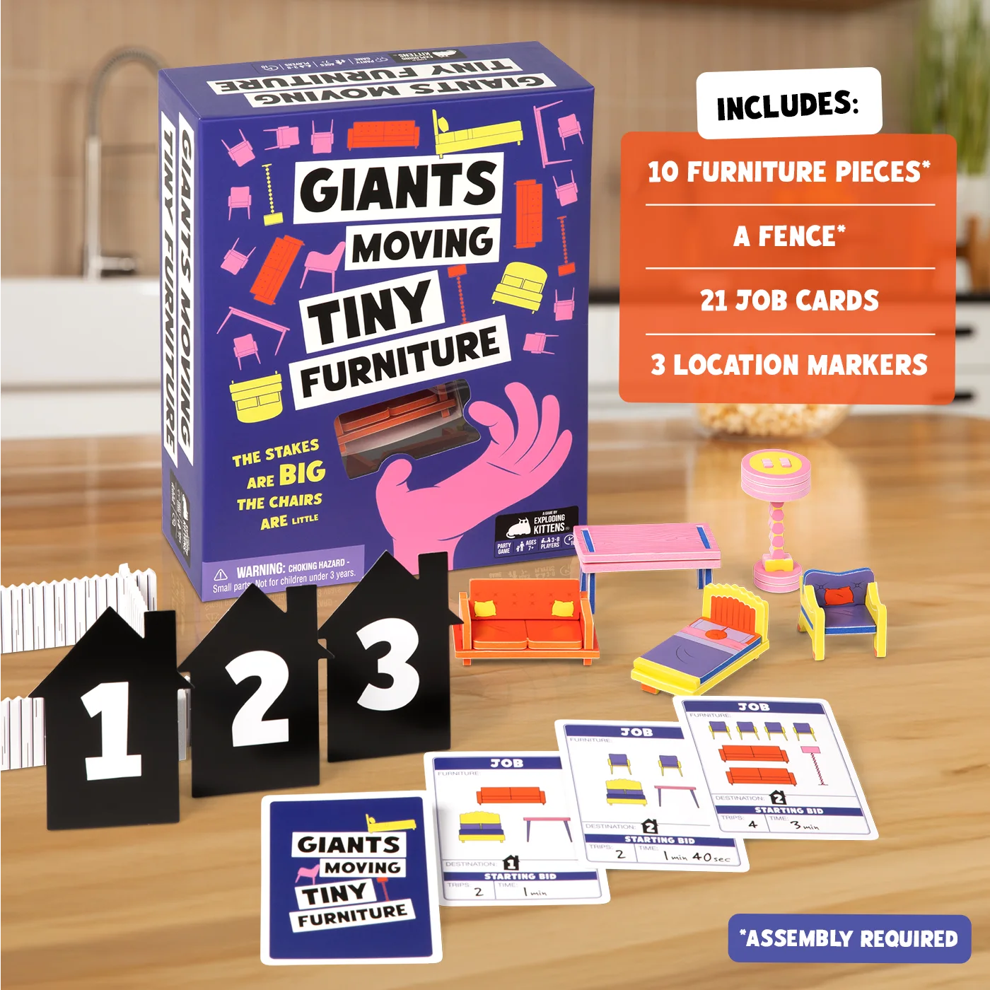 Ten furniture pieces and accessories; assembly required