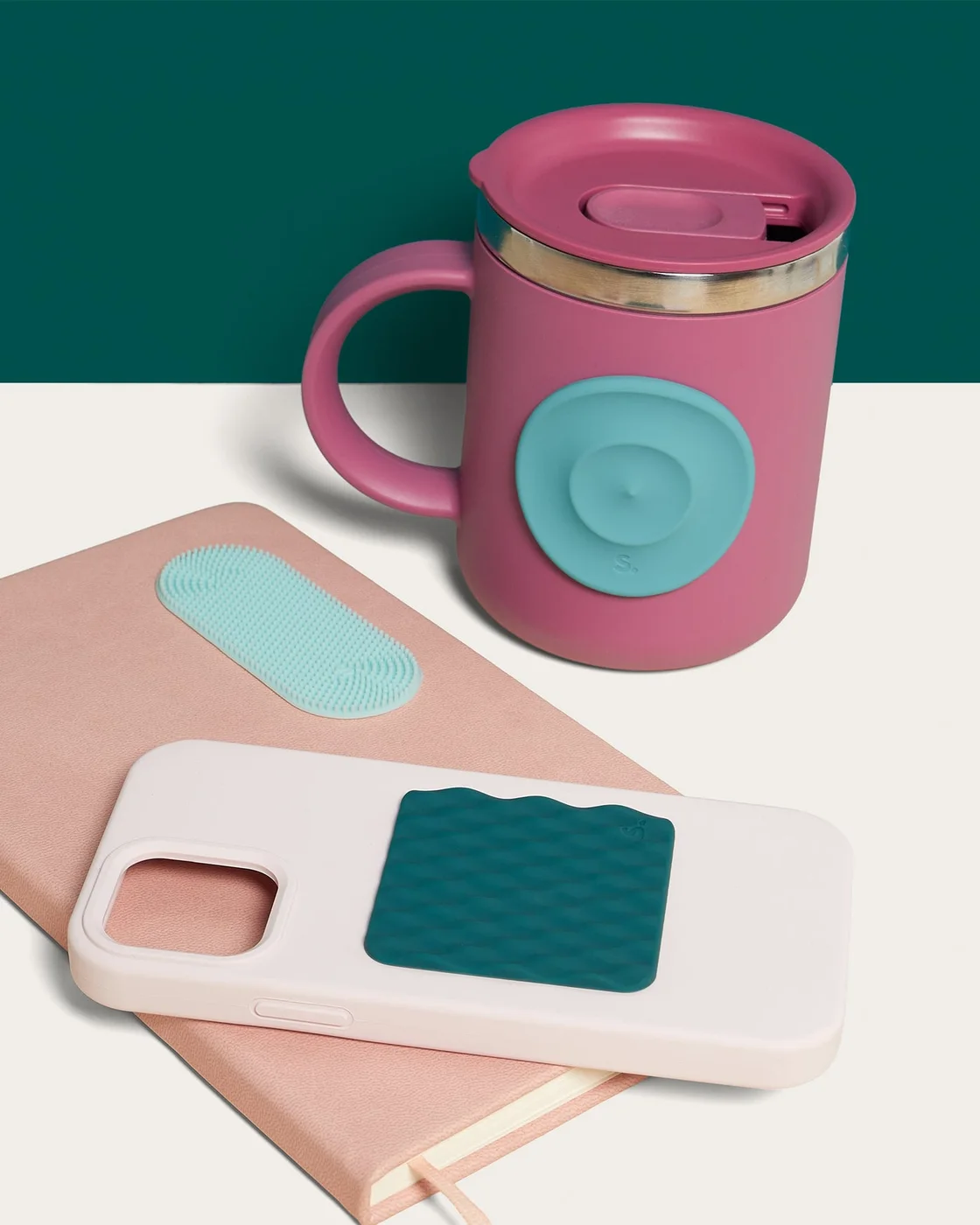 Green stickers on accessories; display props not included
