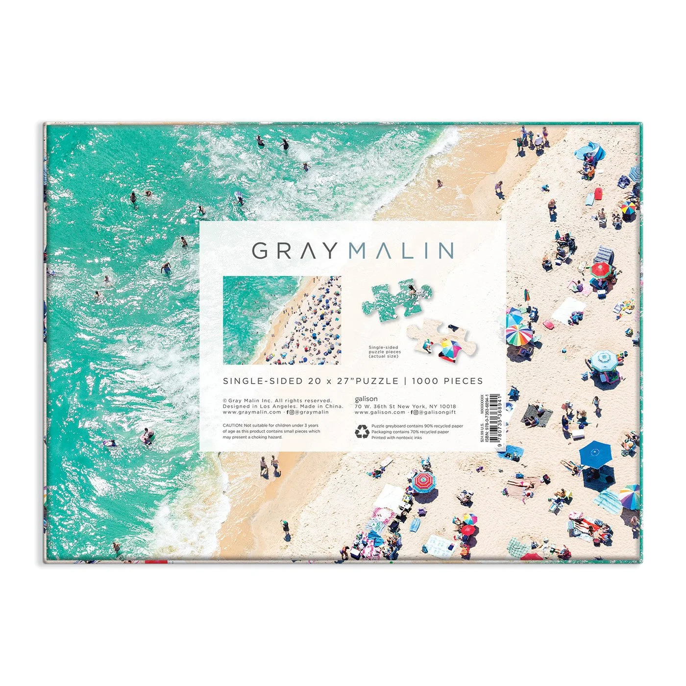 back packaging with 1000-piece and size label