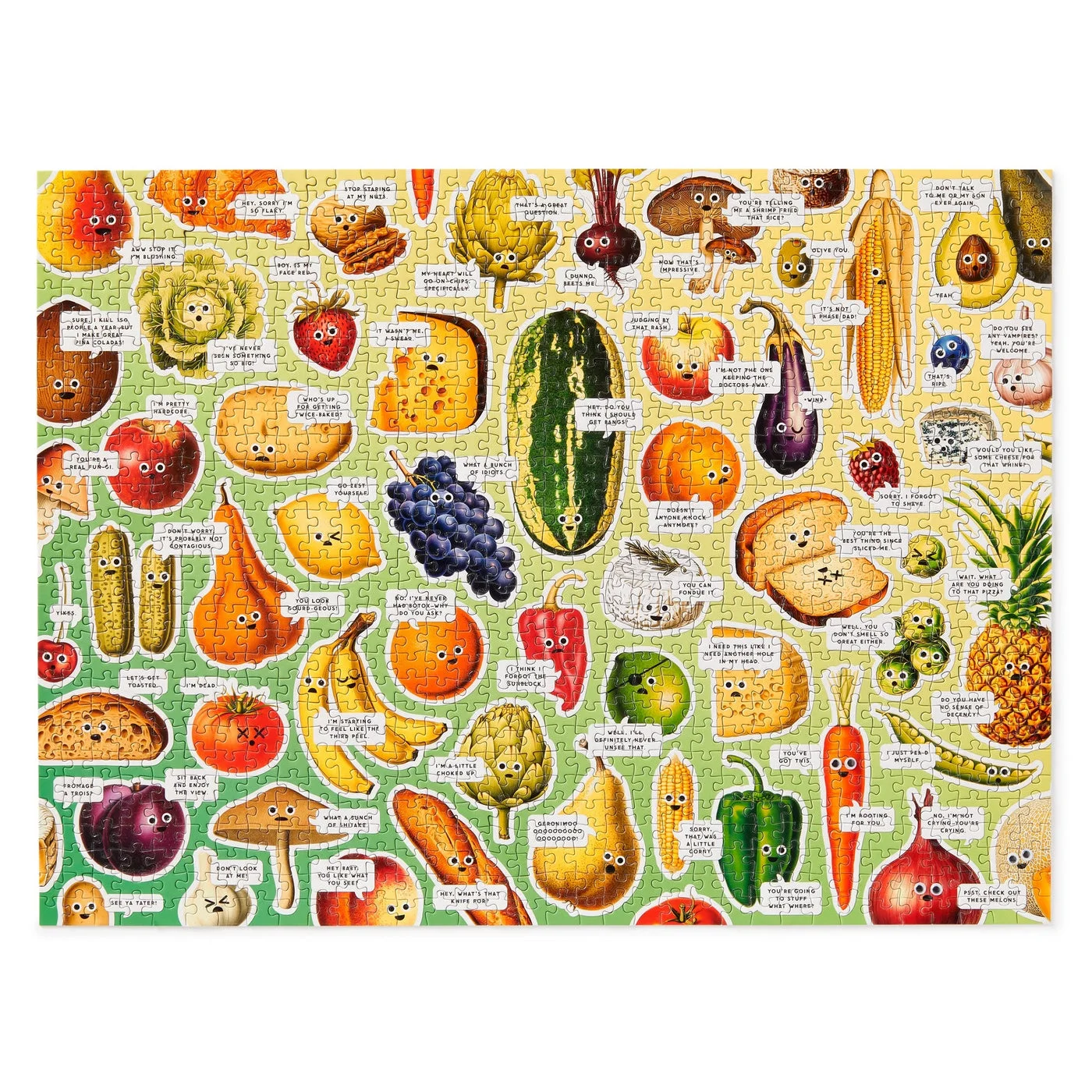 assembled rectangular food puzzle