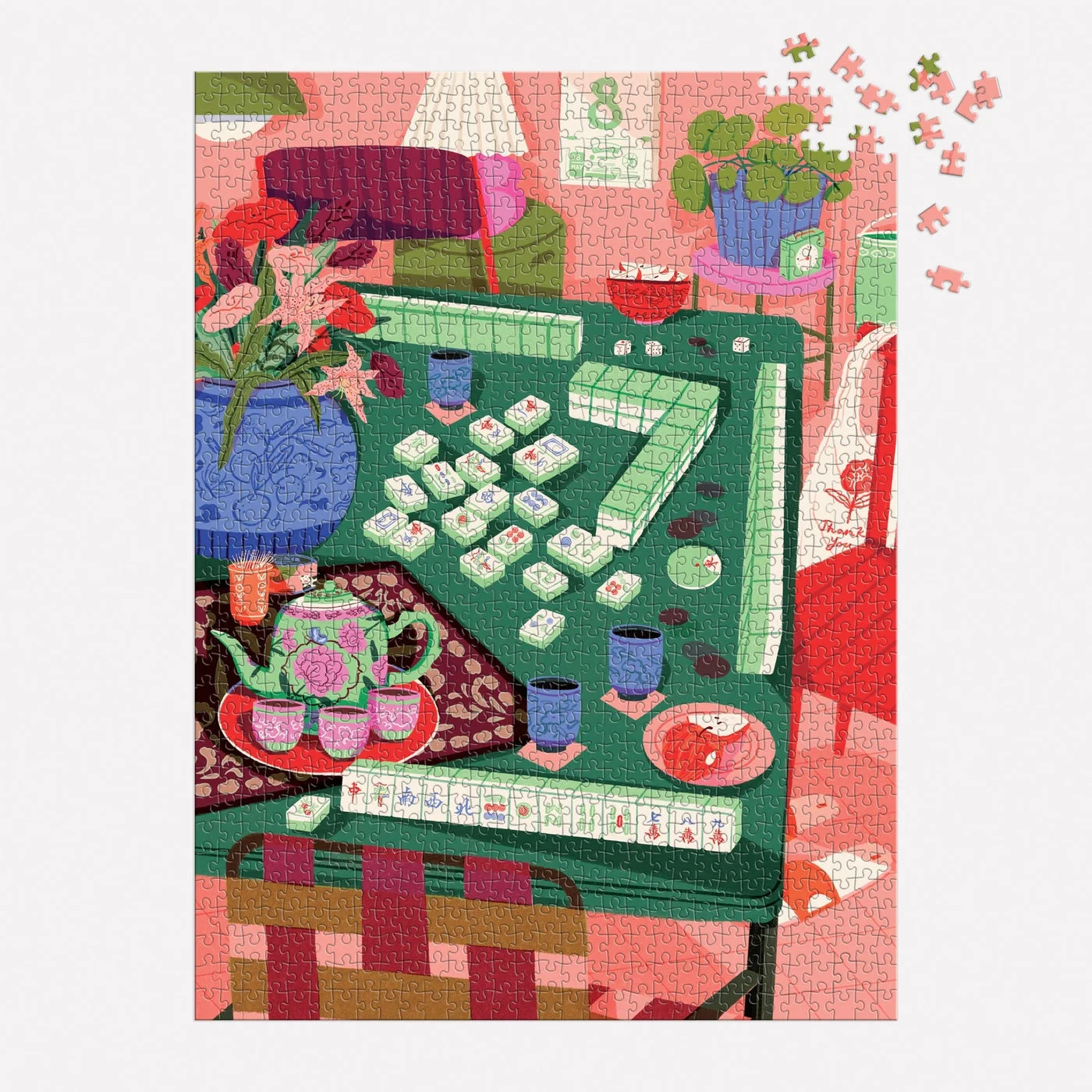 partially assembled Mahjong Social illustration