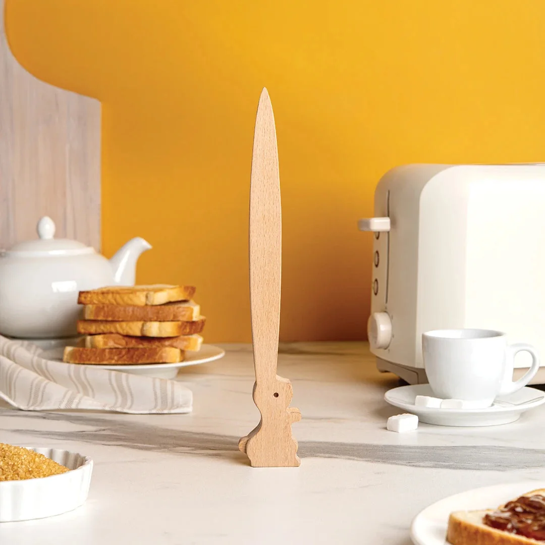 bunny silhouette beside toaster