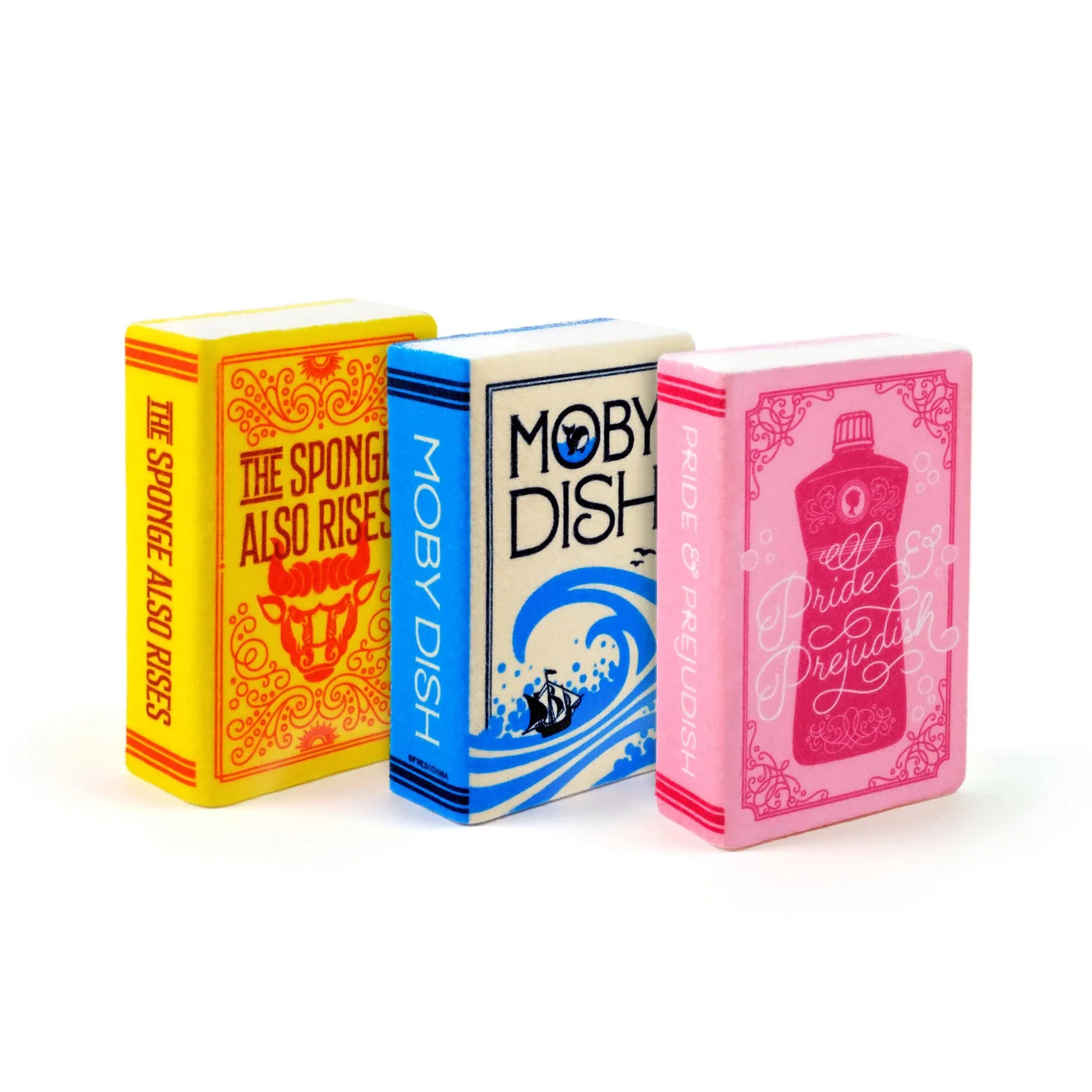 three book-design sponges, original title collection
