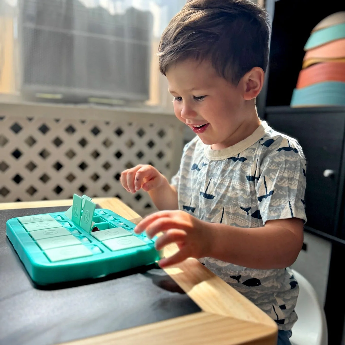 child opening covers, not independent test