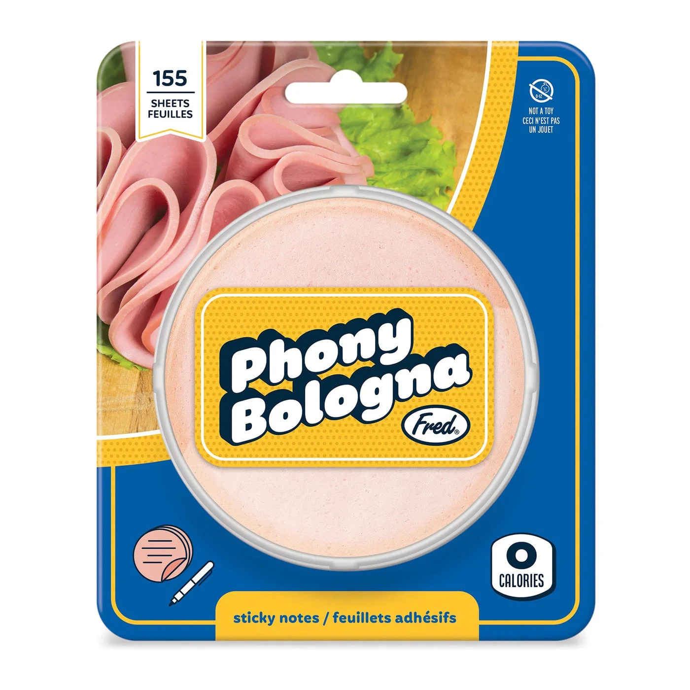 155-sheet pack with realistic food-themed packaging