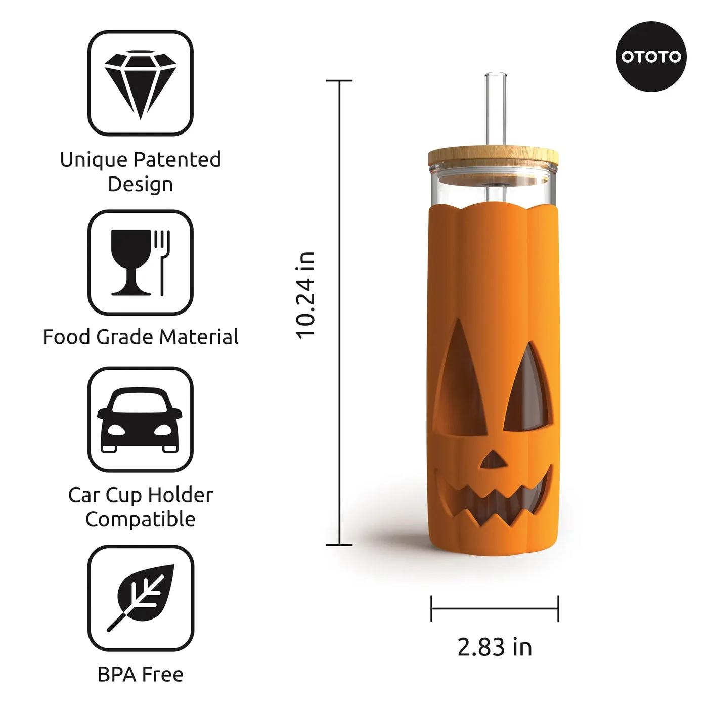 maker overall dimensions with straw, not independently measured
