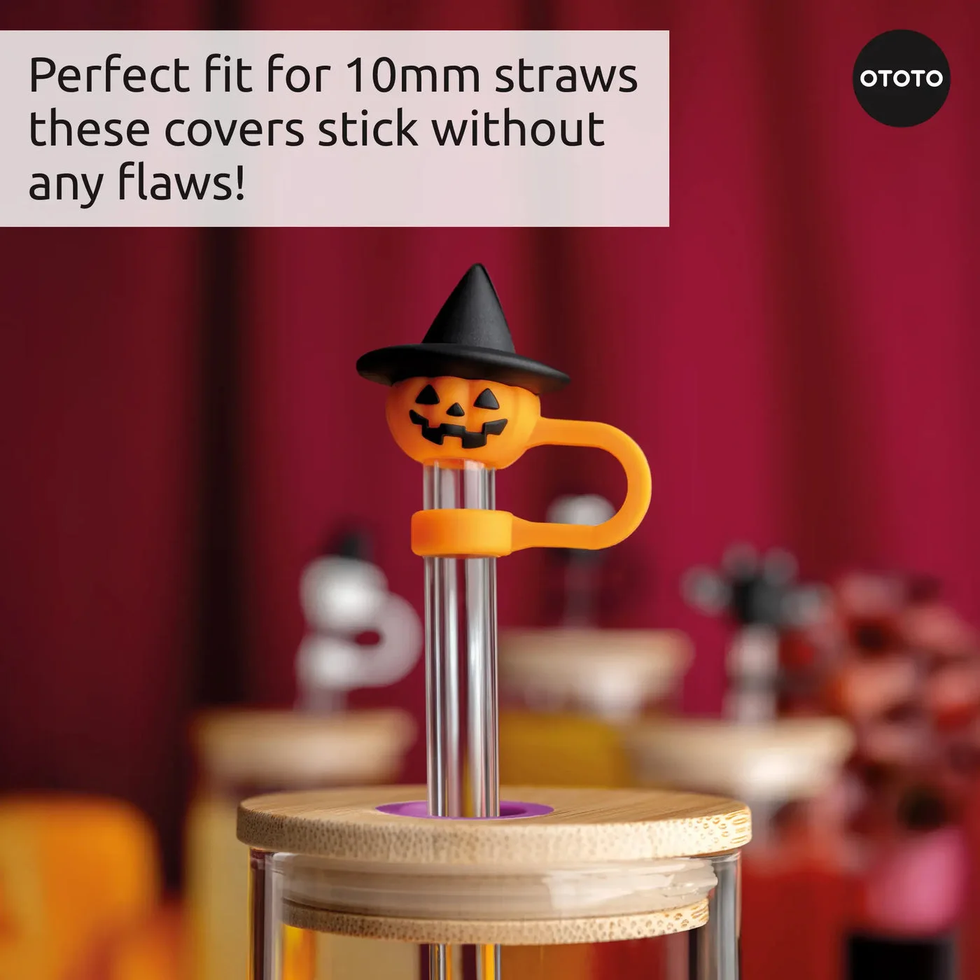 pumpkin cover on 10 mm straw