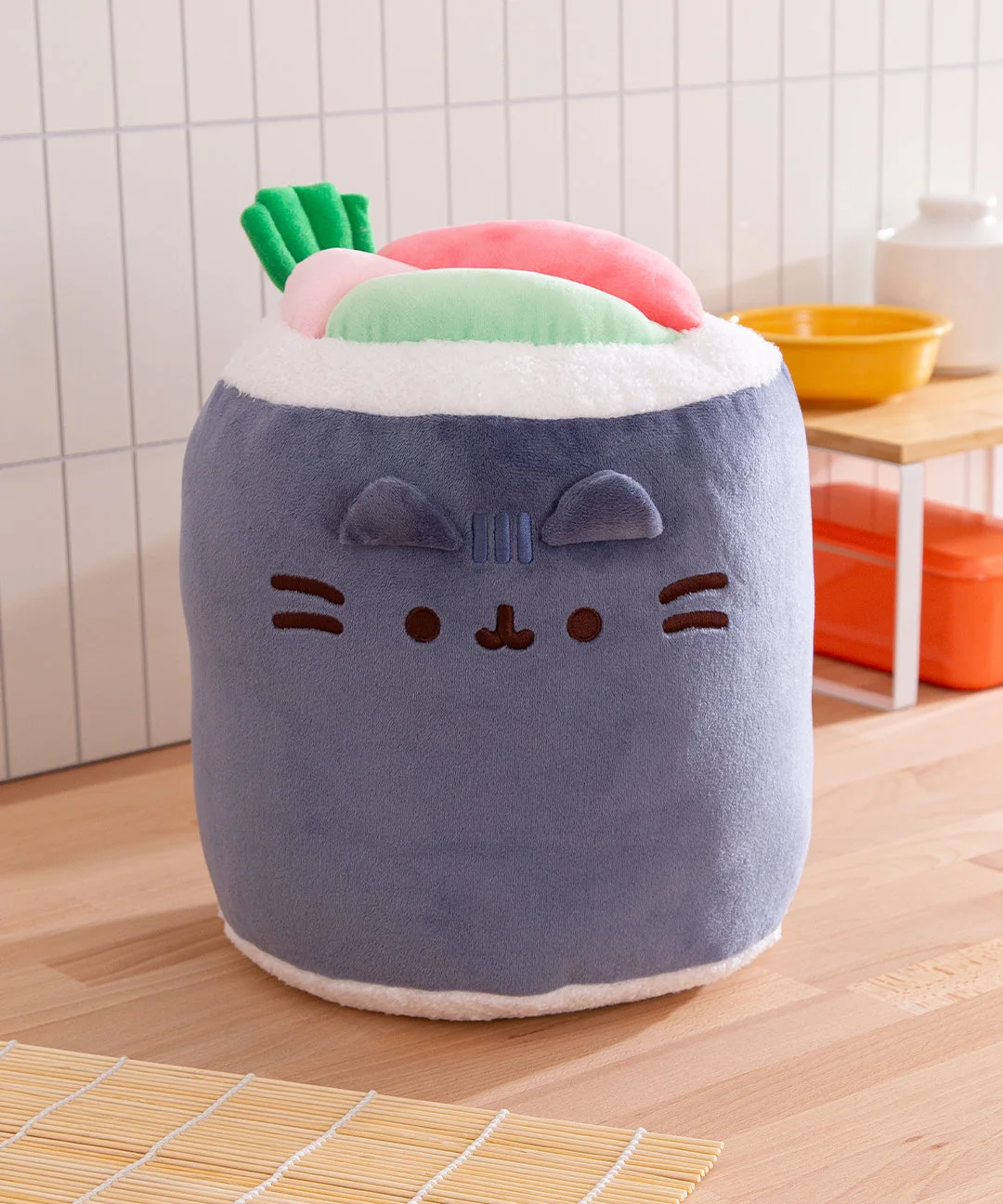 embroidered face, stripes and dimensional ears