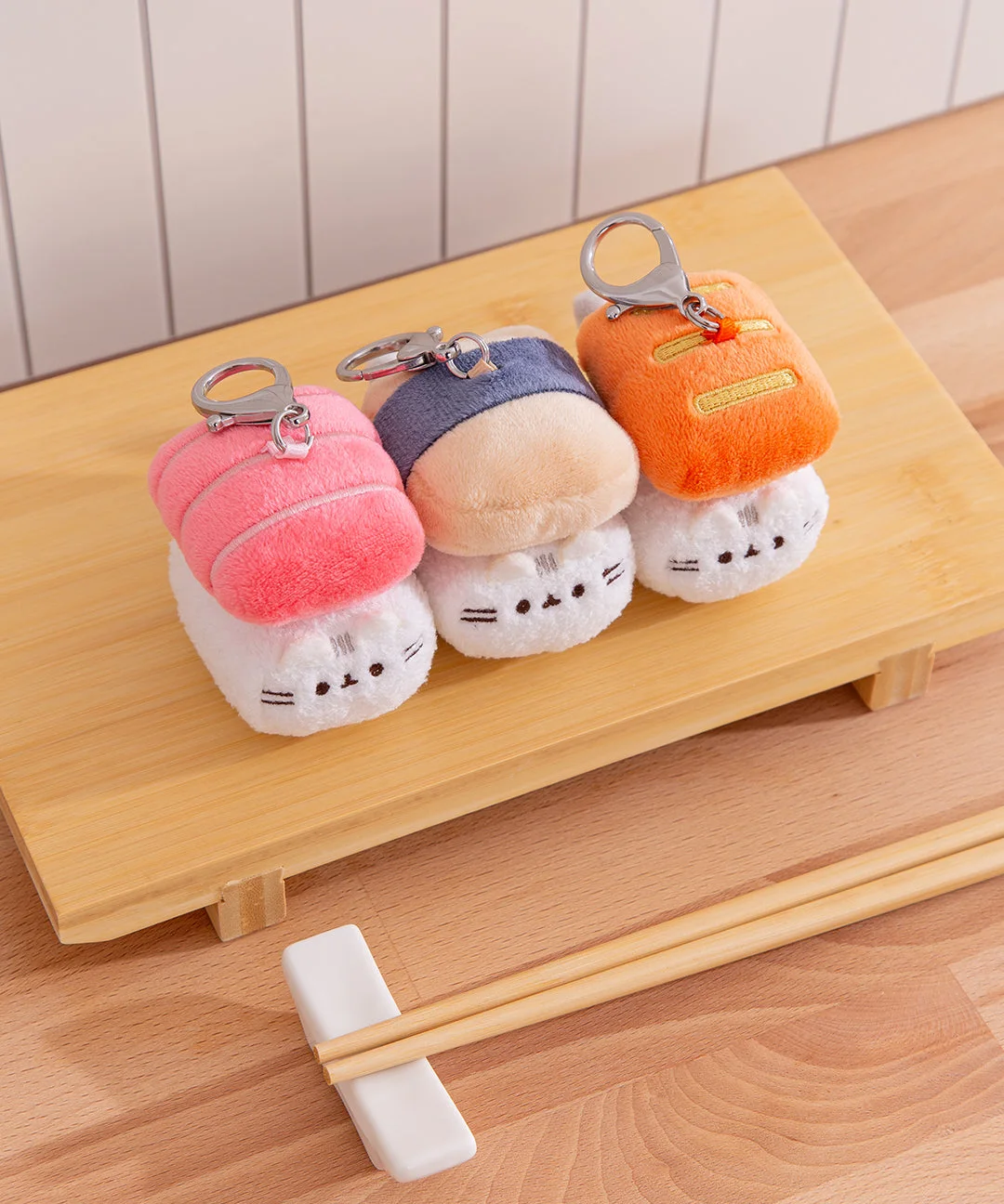 sushi charm examples with dining props, not included