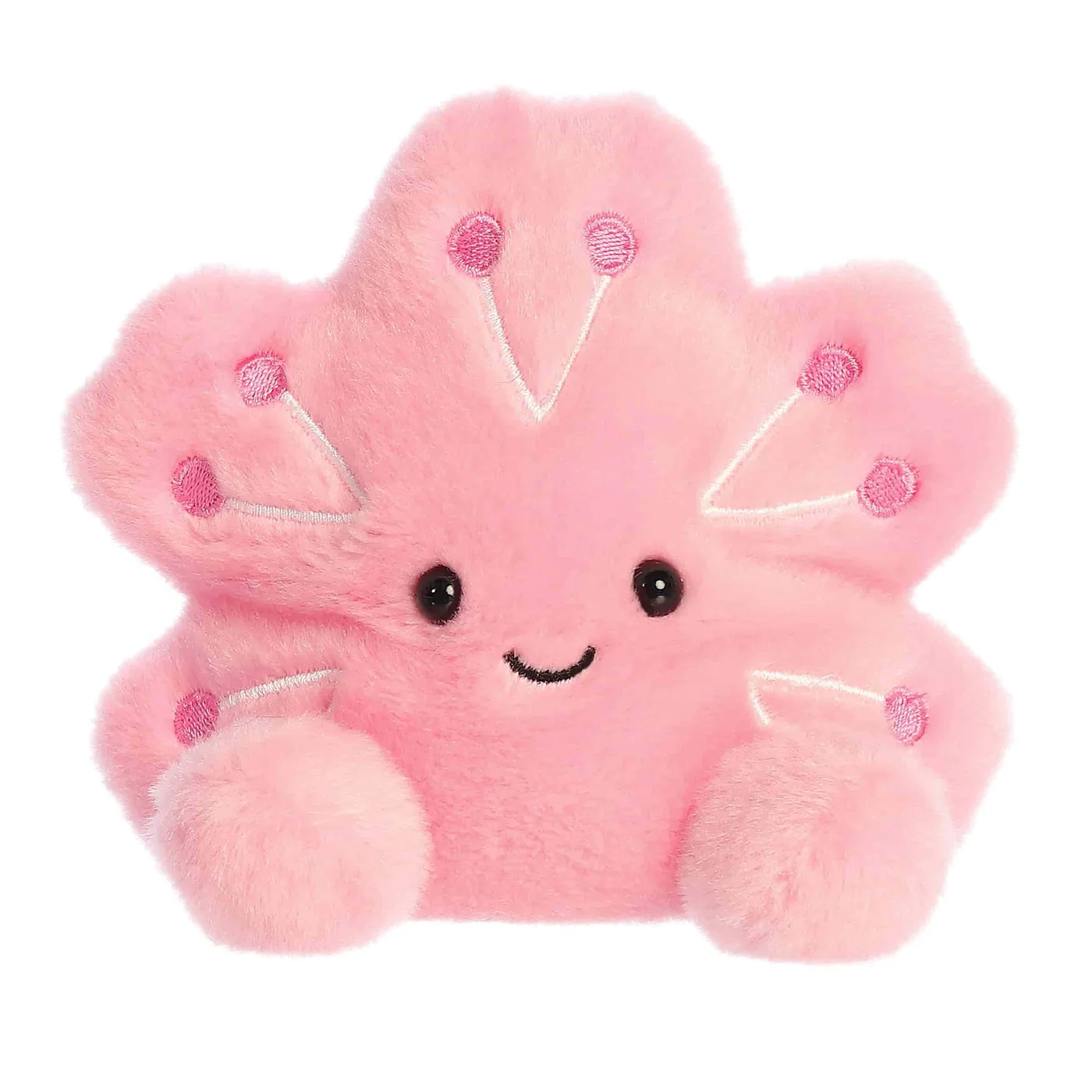 Hana pink blossom plush front view, maker photograph