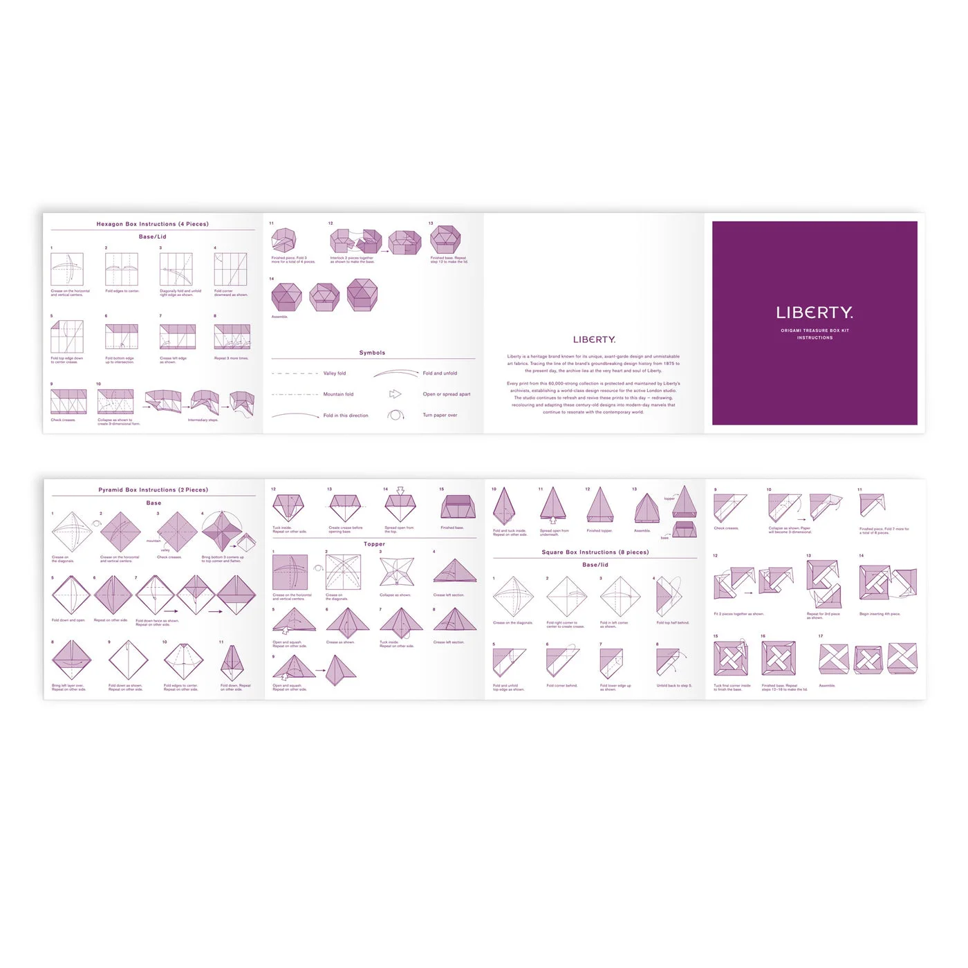 Folding guide spread