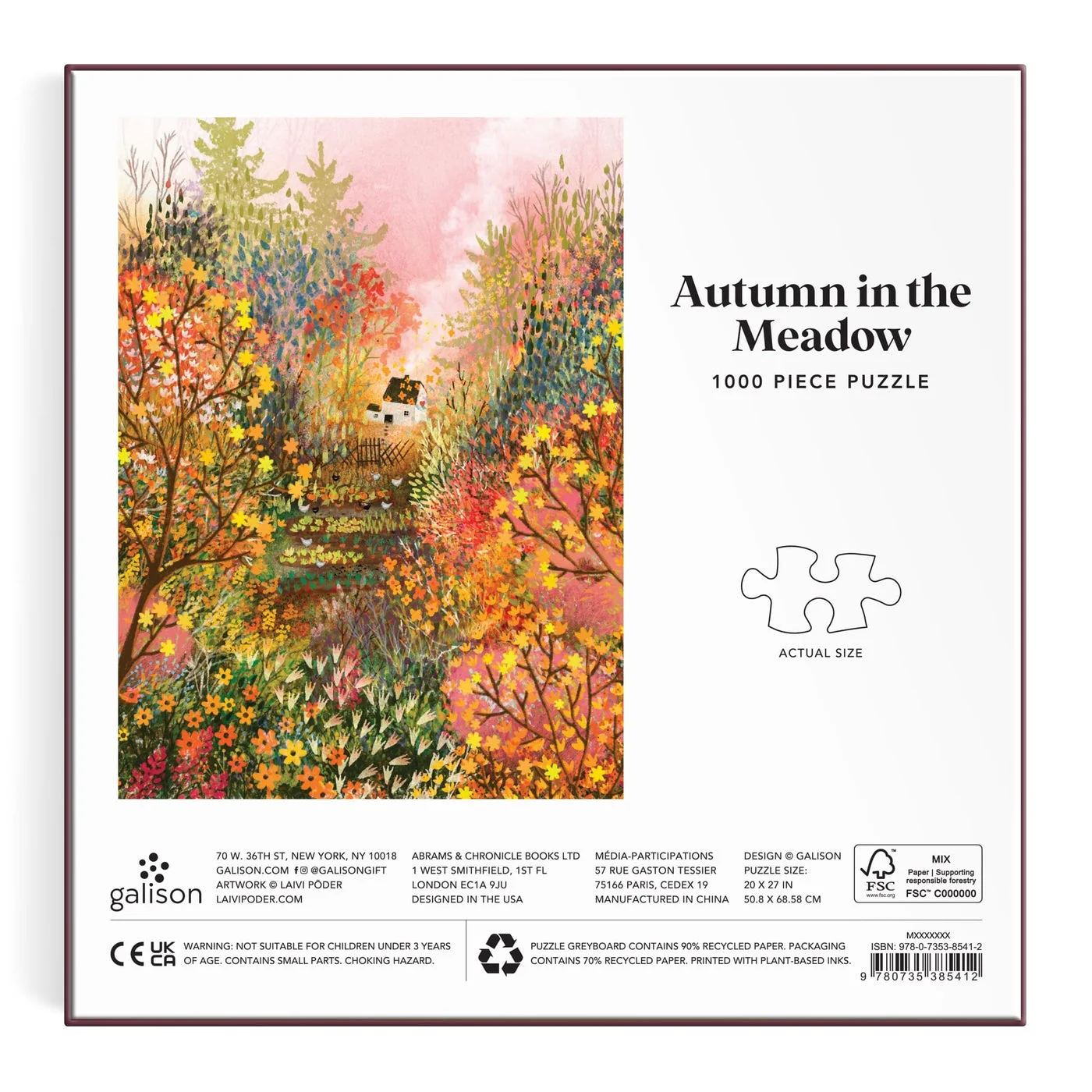 Manufacturer reference — matching artwork, puzzle or box