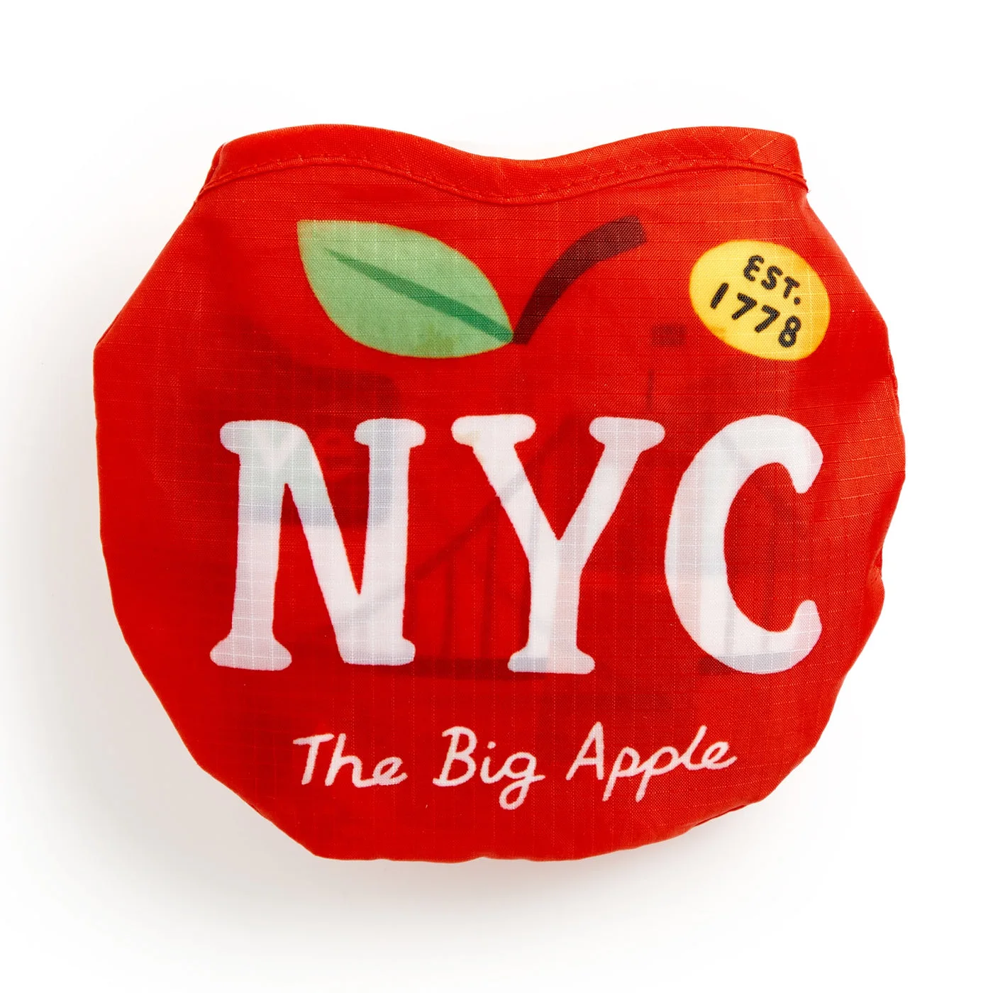 Red apple-shaped storage pouch