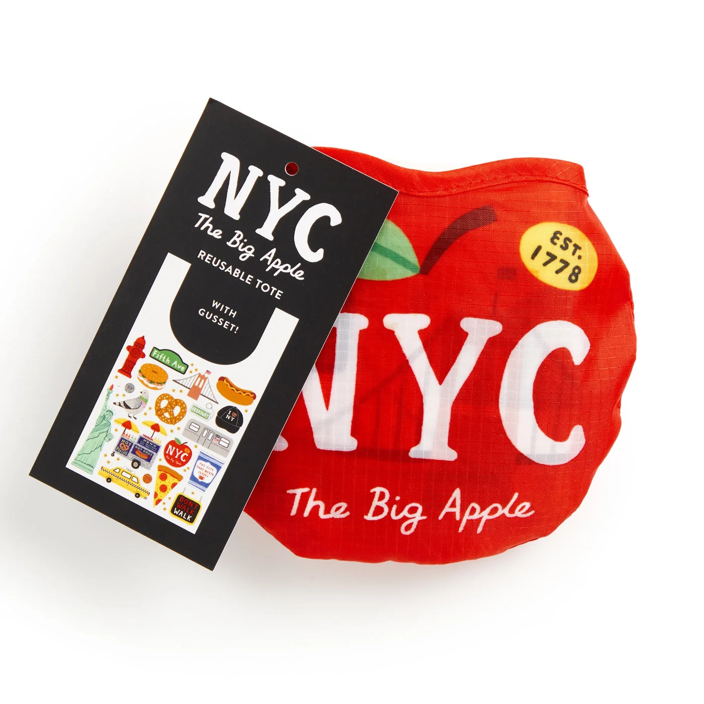 Storage pouch with retail tag