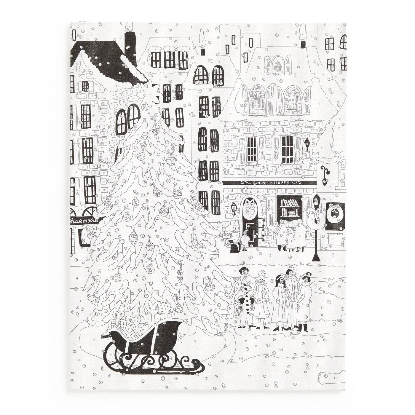 Unpainted holiday canvas