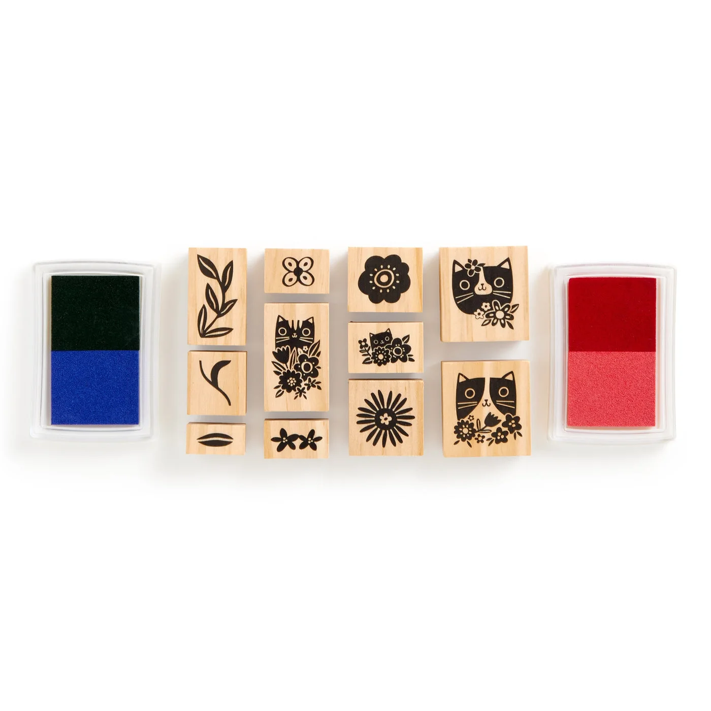Eleven stamp designs and four ink colors