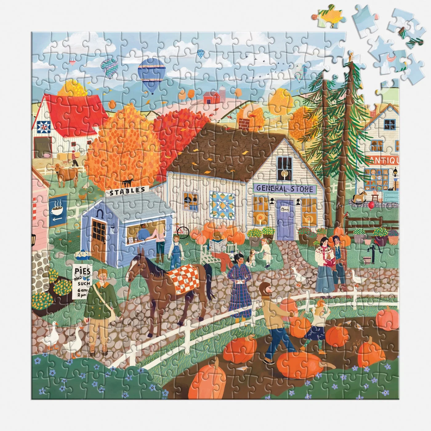 Partially assembled puzzle