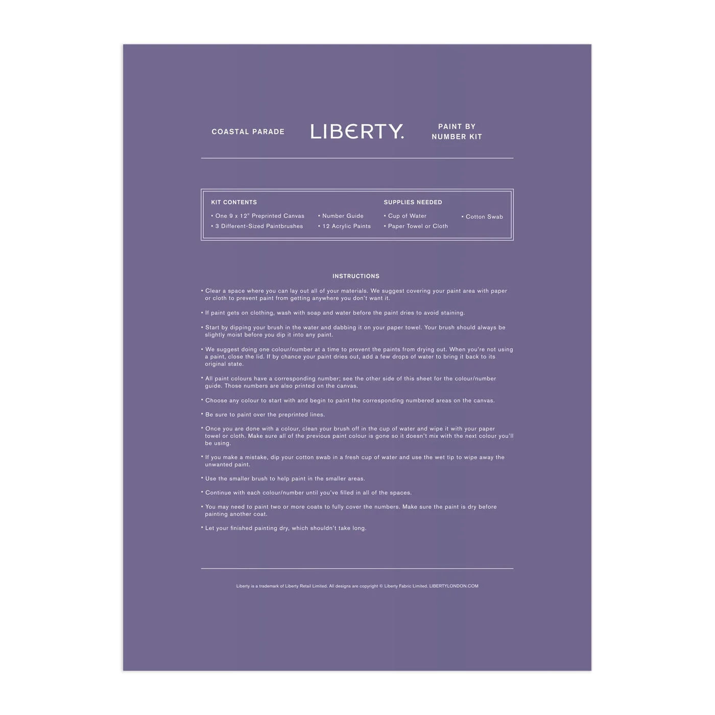 Instruction sheet