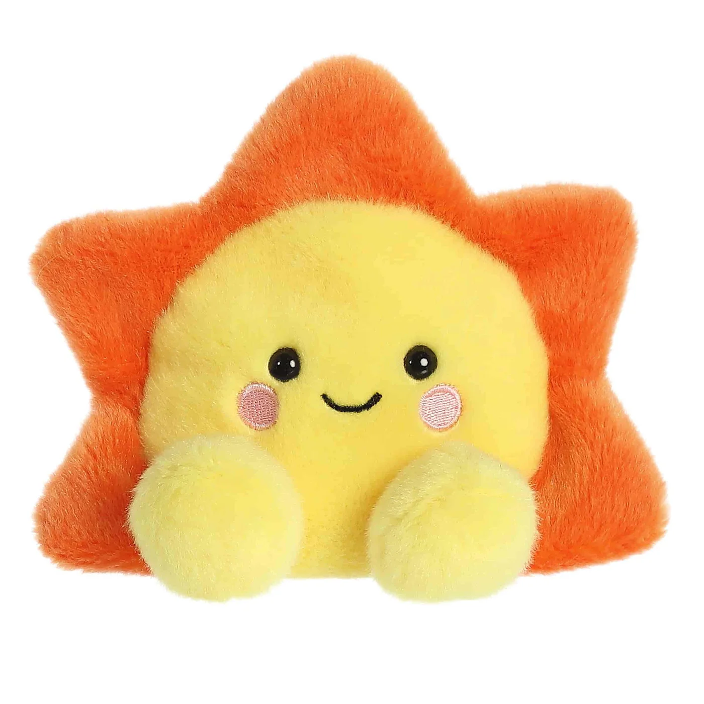Yellow face and orange sun rays